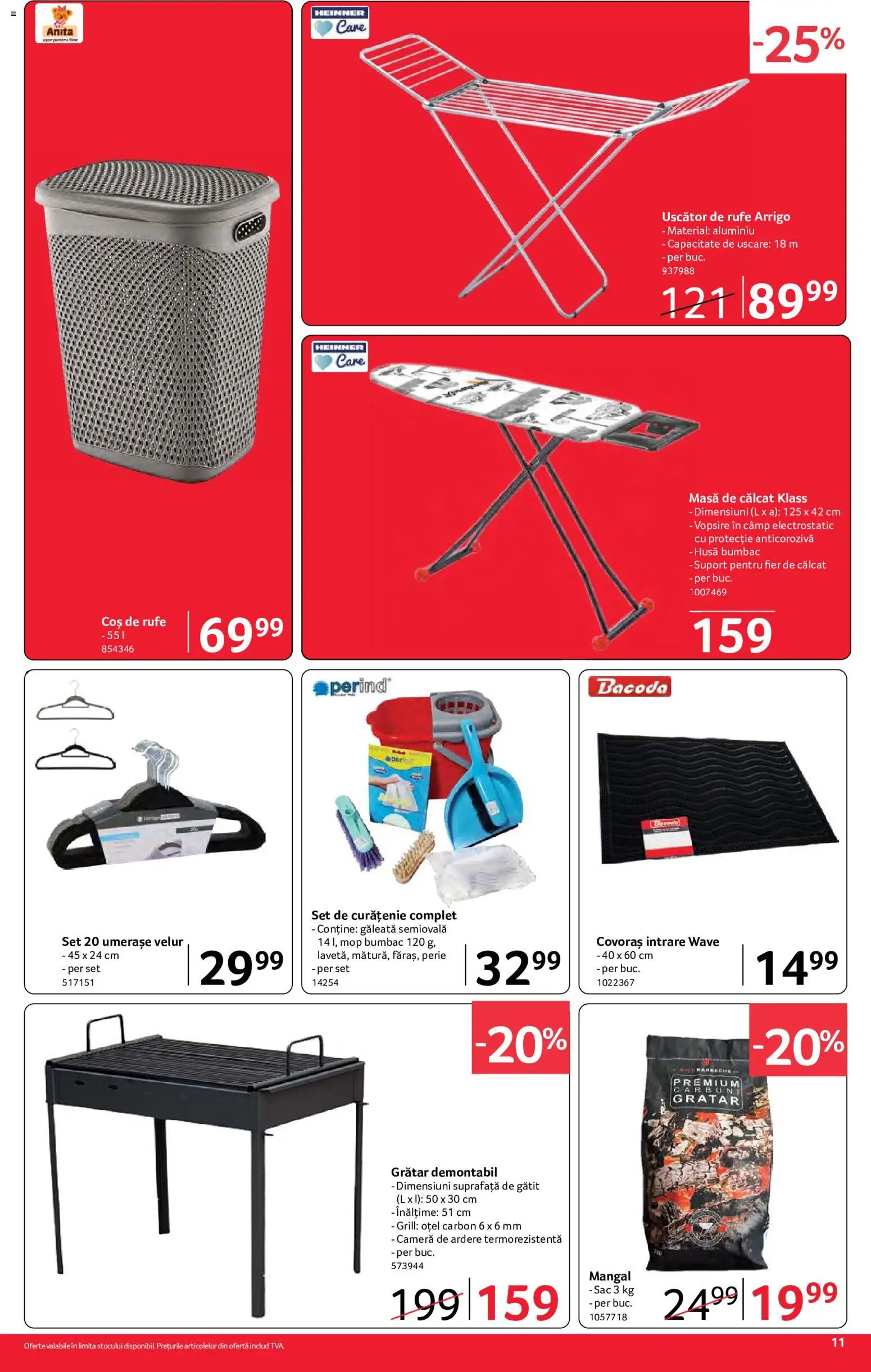 Catalog Selgros 4 - 16 Septembrie 2026 | Pagina 11 | Produse: Masă, Coș De Rufe, Perie, Covoraș Intrare