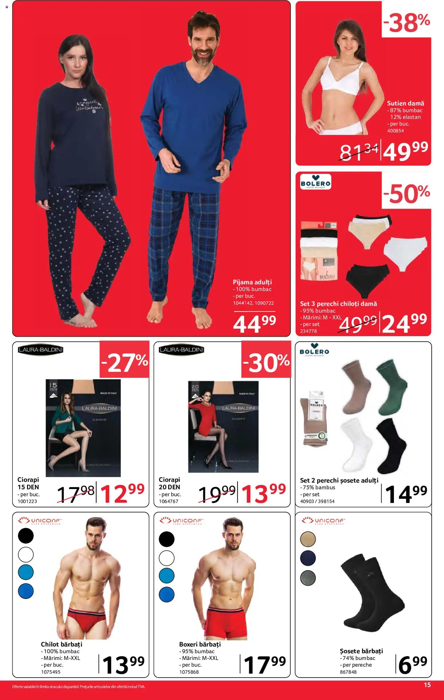 Catalog Selgros 4 - 16 Septembrie 2026 | Pagina 15 | Produse: Pijamă, Sutien, Șosete, Boxeri