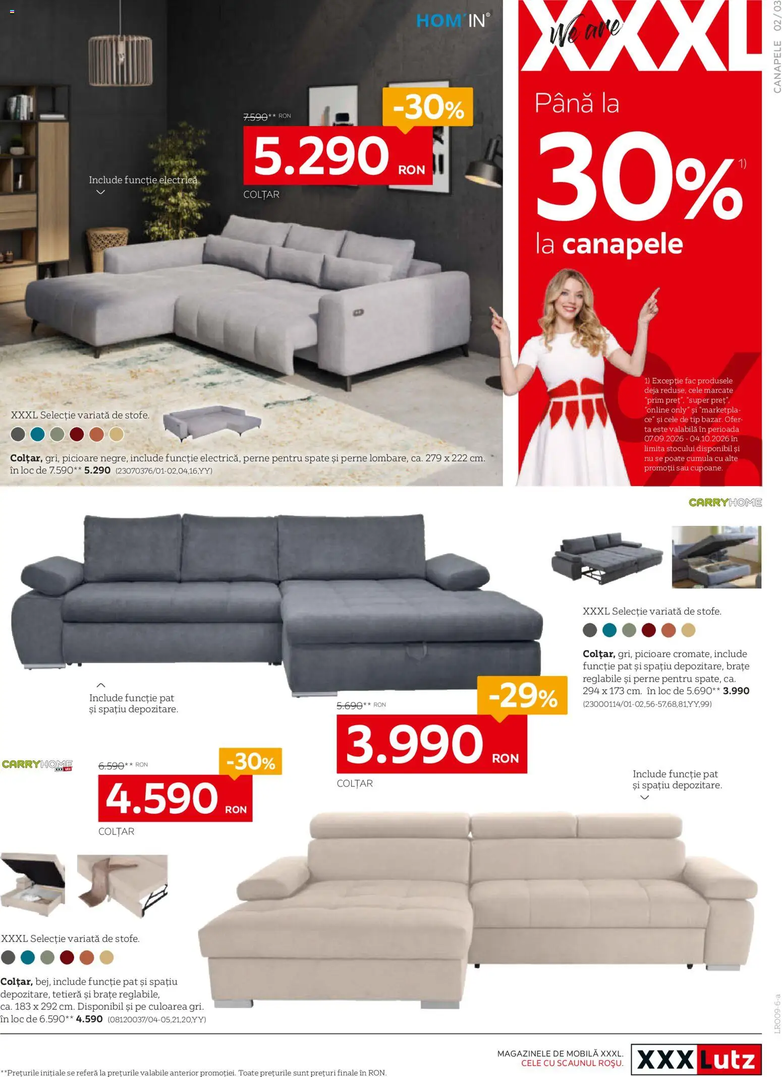 Catalog XXXLutz 7 Septembrie - 3 Octombrie 2026 | Pagina 3 | Produse: Perne, Pat, Colțar, Tip