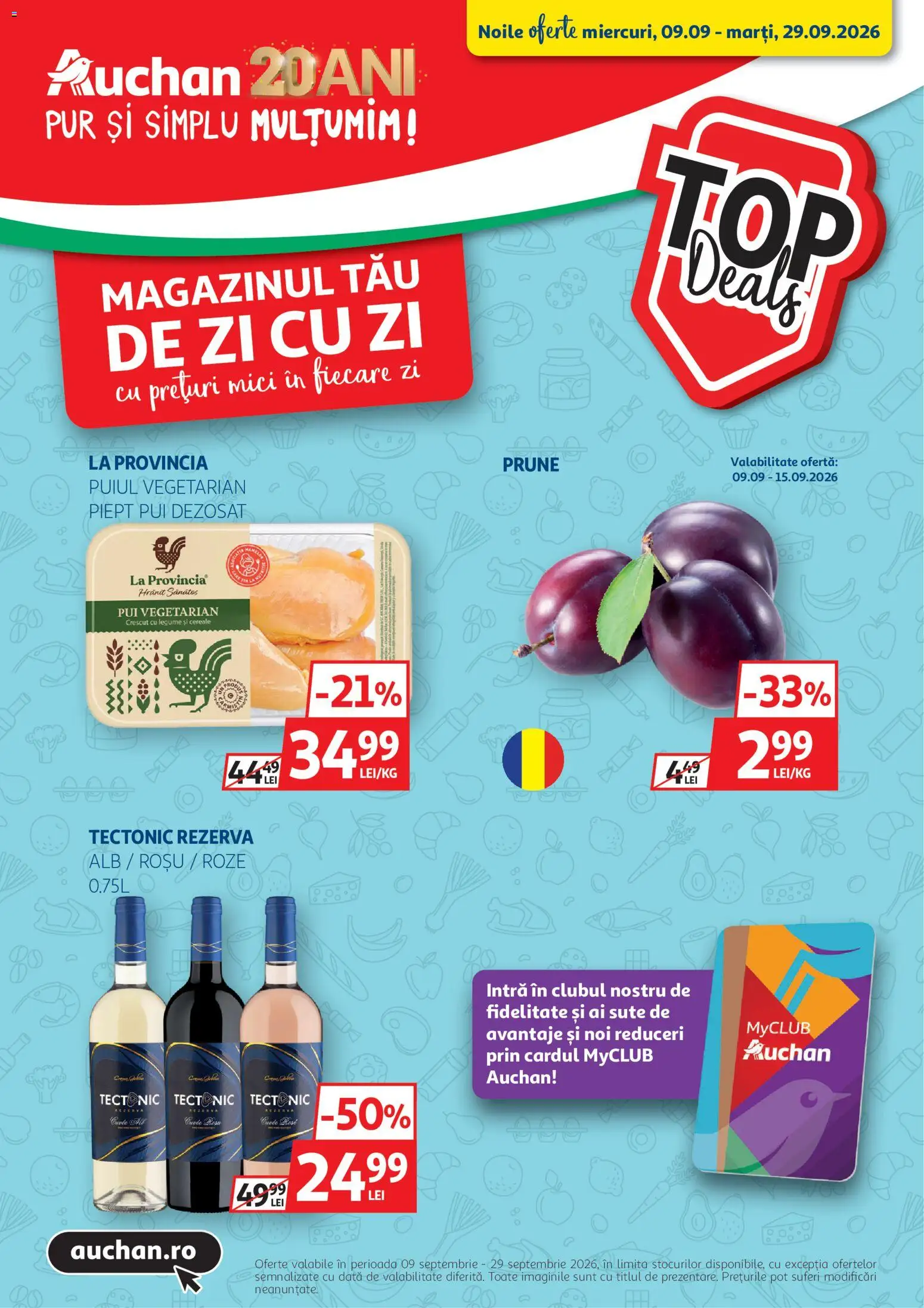 Catalog Auchan 9 - 28 Septembrie 2026 | Pagina 1 | Produse: La provincia, Mici, Cereale, Legume