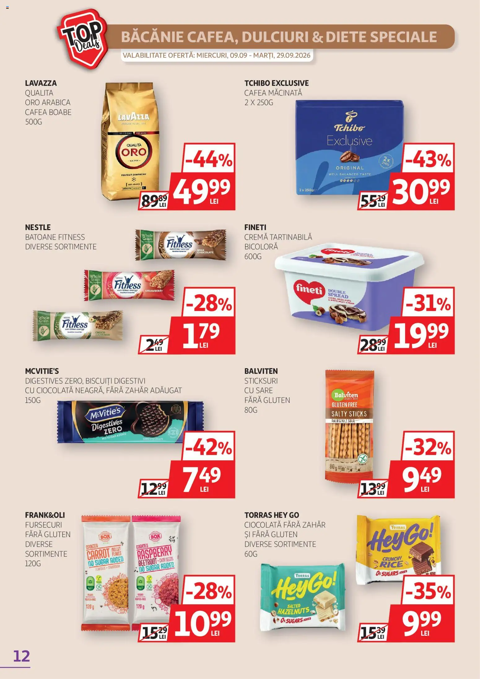 Catalog Auchan 9 - 28 Septembrie 2026 | Pagina 12 | Produse: Zero, Sticksuri, Cremă tartinabilă, Biscuiți