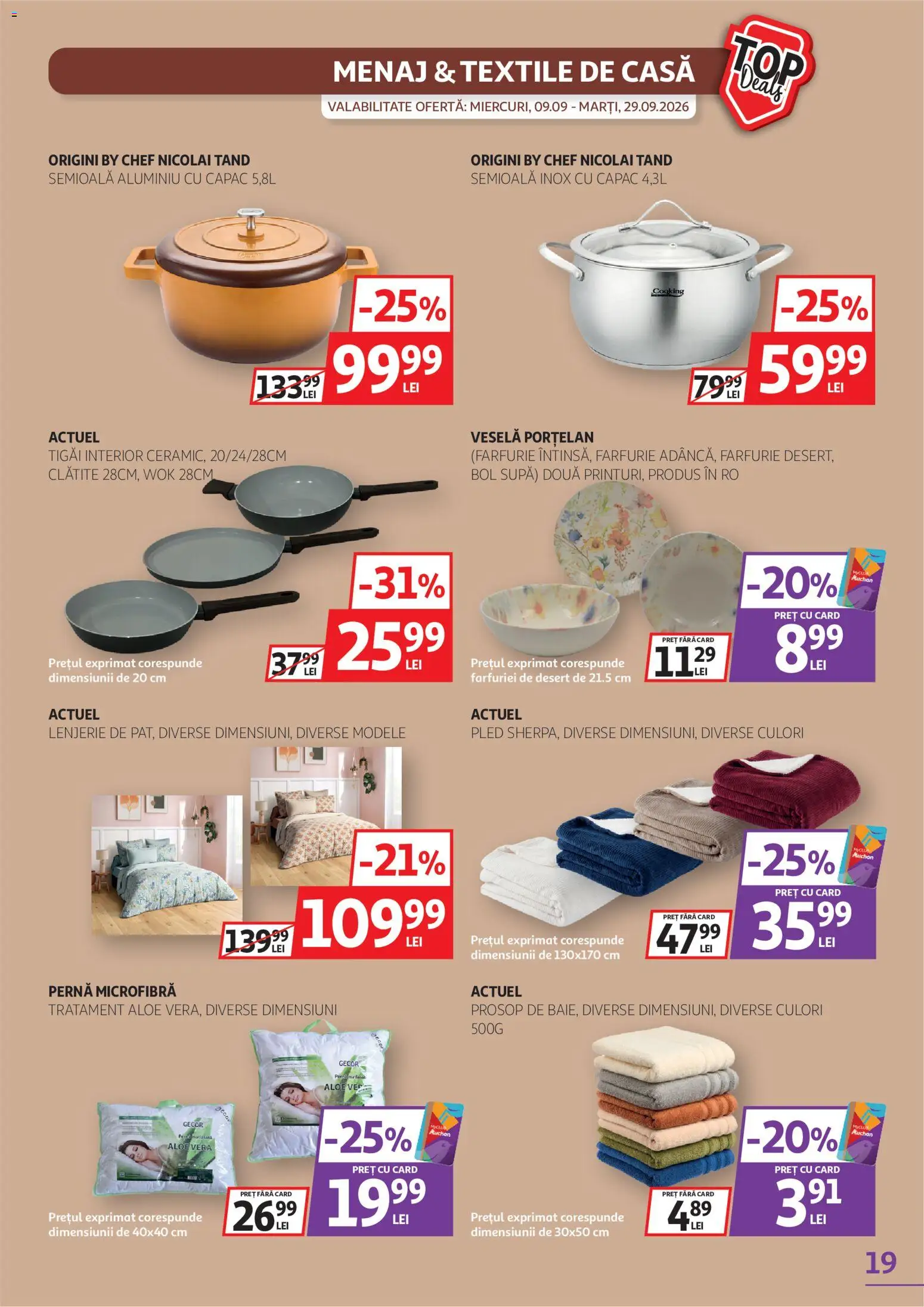 Catalog Auchan 9 - 28 Septembrie 2026 | Pagina 19 | Produse: Pernă, Clătite, Farfurie, Desert