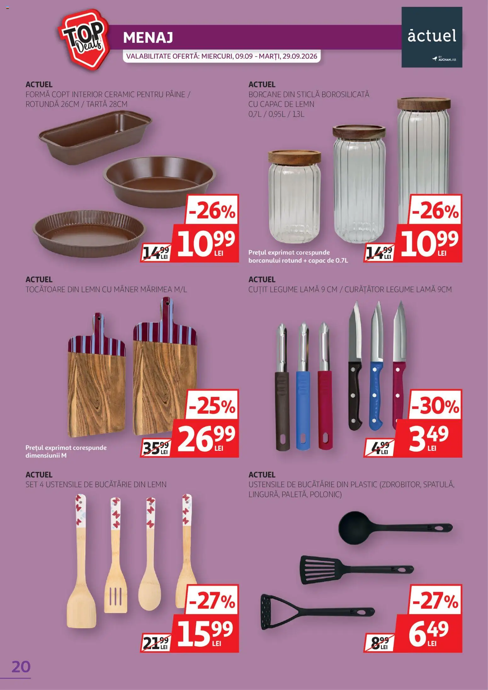 Catalog Auchan 9 - 28 Septembrie 2026 | Pagina 20 | Produse: Mâner, Cuțit, Pâine, Legume