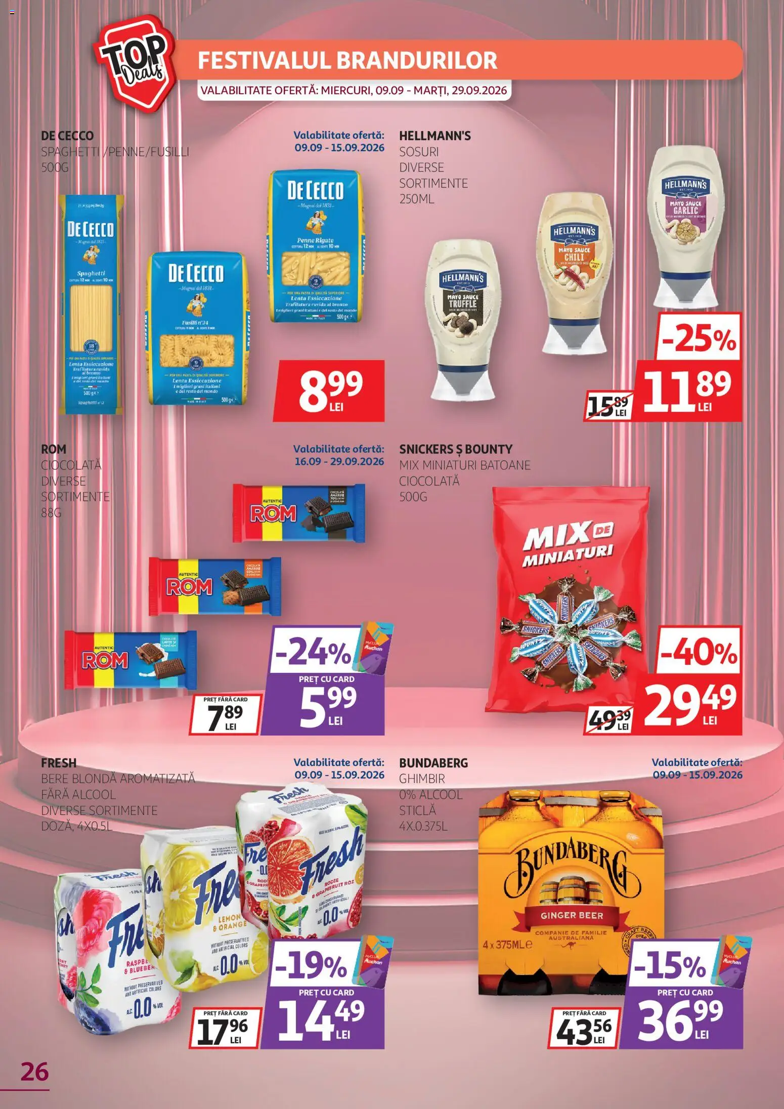 Catalog Auchan 9 - 28 Septembrie 2026 | Pagina 26 | Produse: Grapefruit, Ciocolată, Bere