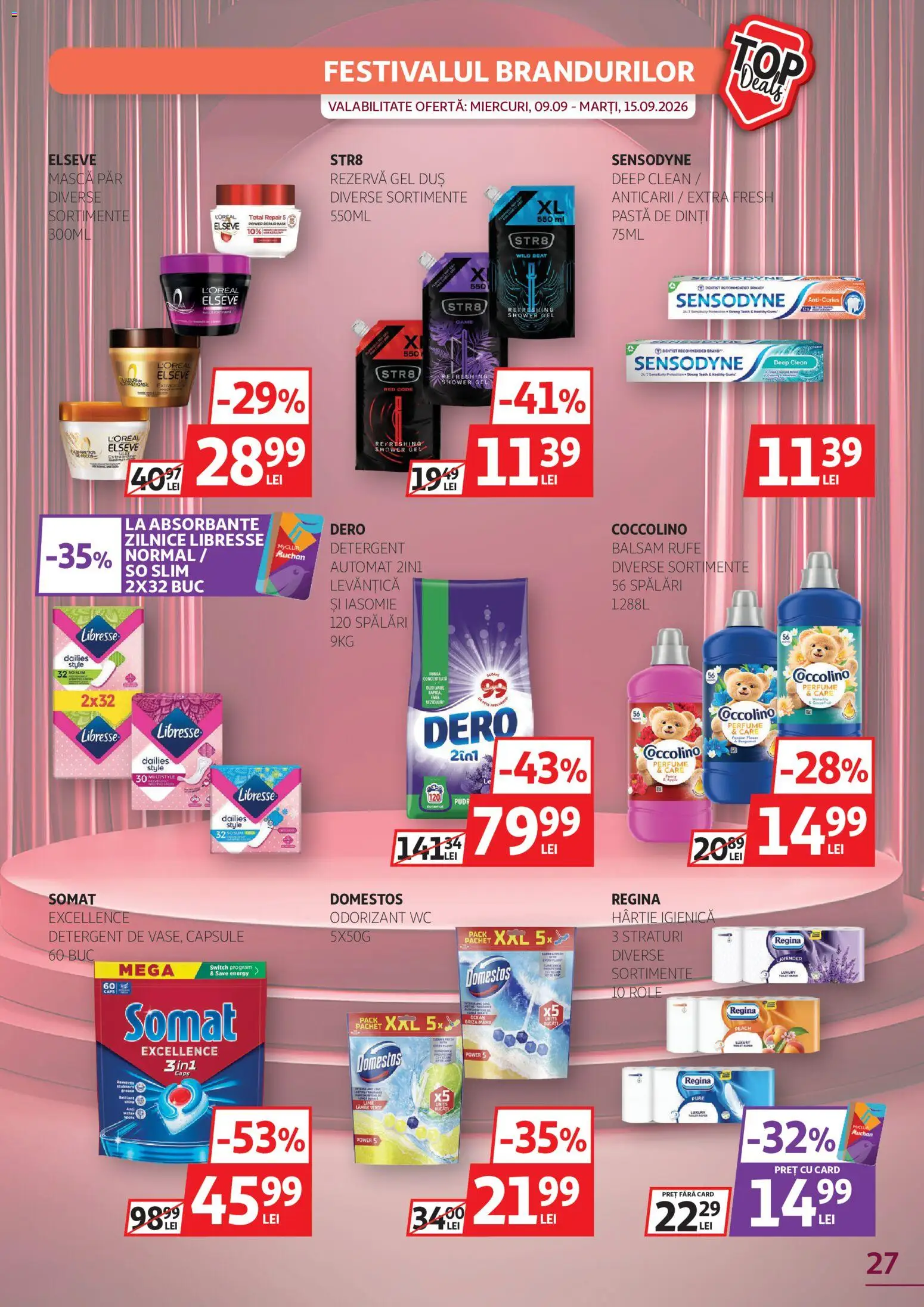 Catalog Auchan 9 - 28 Septembrie 2026 | Pagina 27 | Produse: Style, Clean, Duș, Absorbante