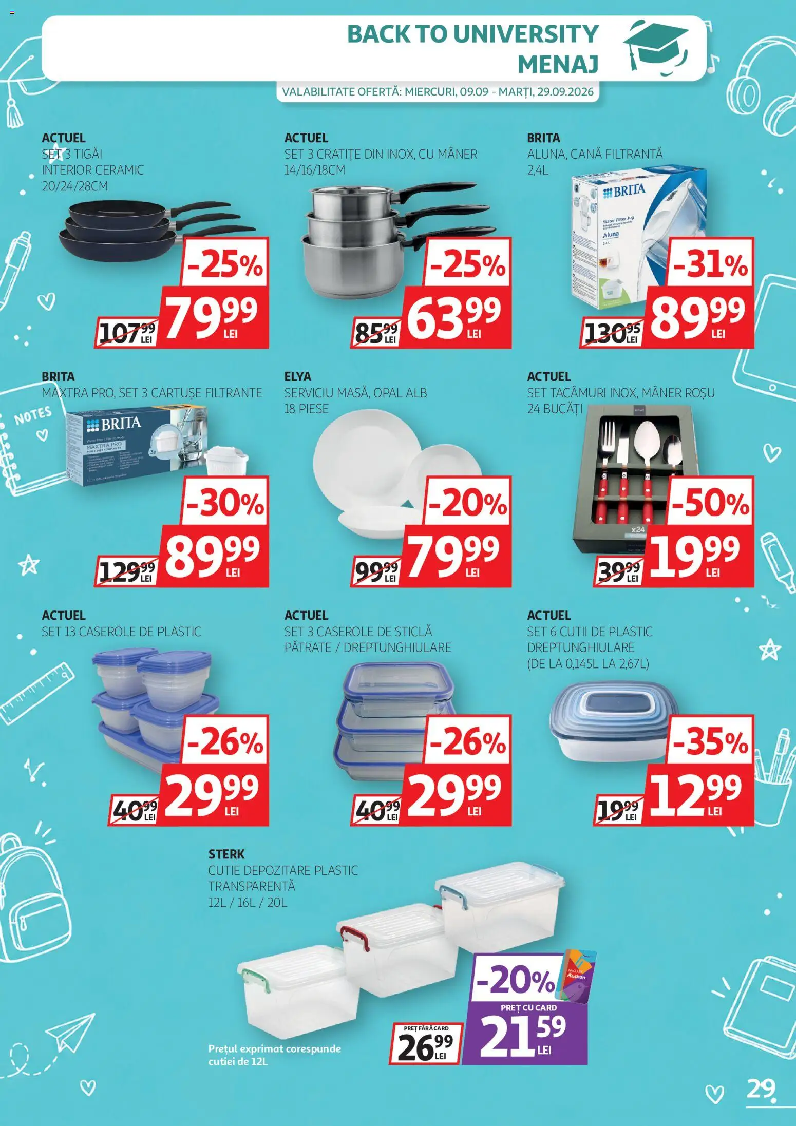 Catalog Auchan 9 - 28 Septembrie 2026 | Pagina 29 | Produse: Caserole, Mâner, Cutie, Depozitare