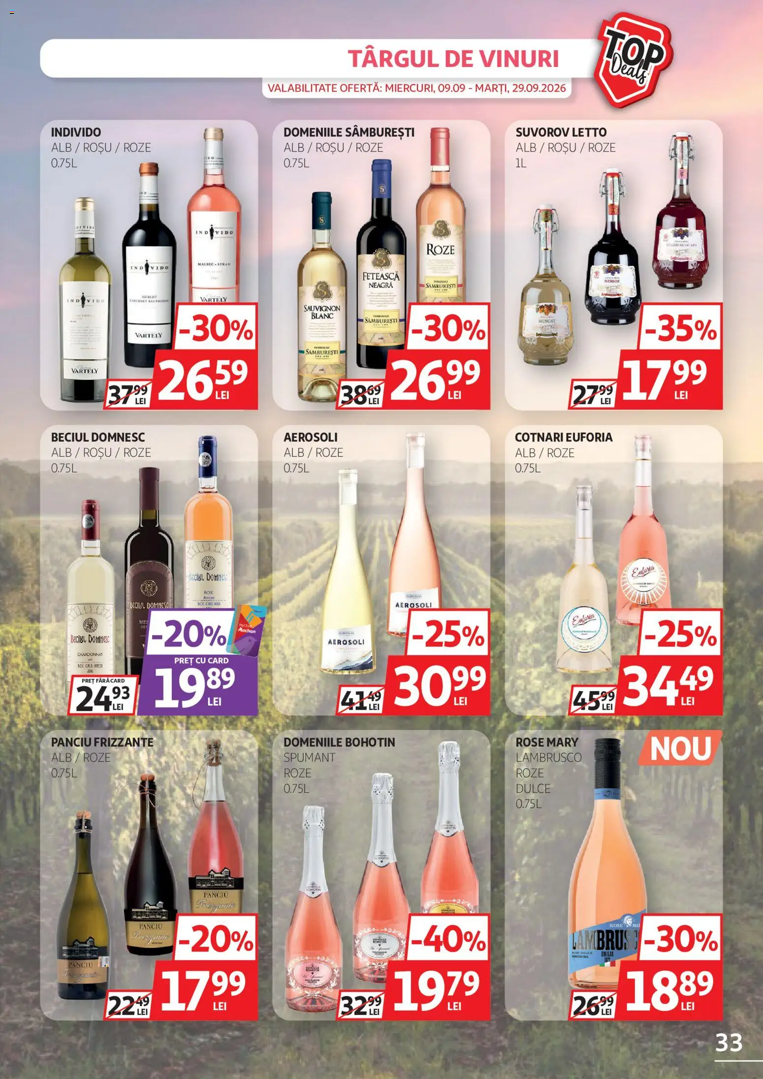 Catalog Auchan 9 - 28 Septembrie 2026 | Pagina 33 | Produse: Lambrusco, Sauvignon