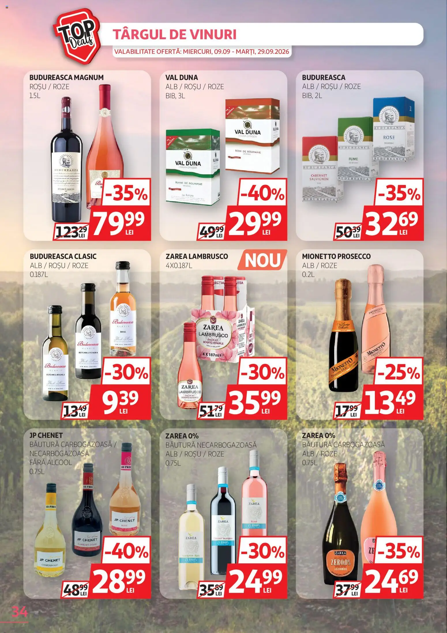 Catalog Auchan 9 - 28 Septembrie 2026 | Pagina 34 | Produse: Pahare, Lambrusco, Prosecco, Sauvignon
