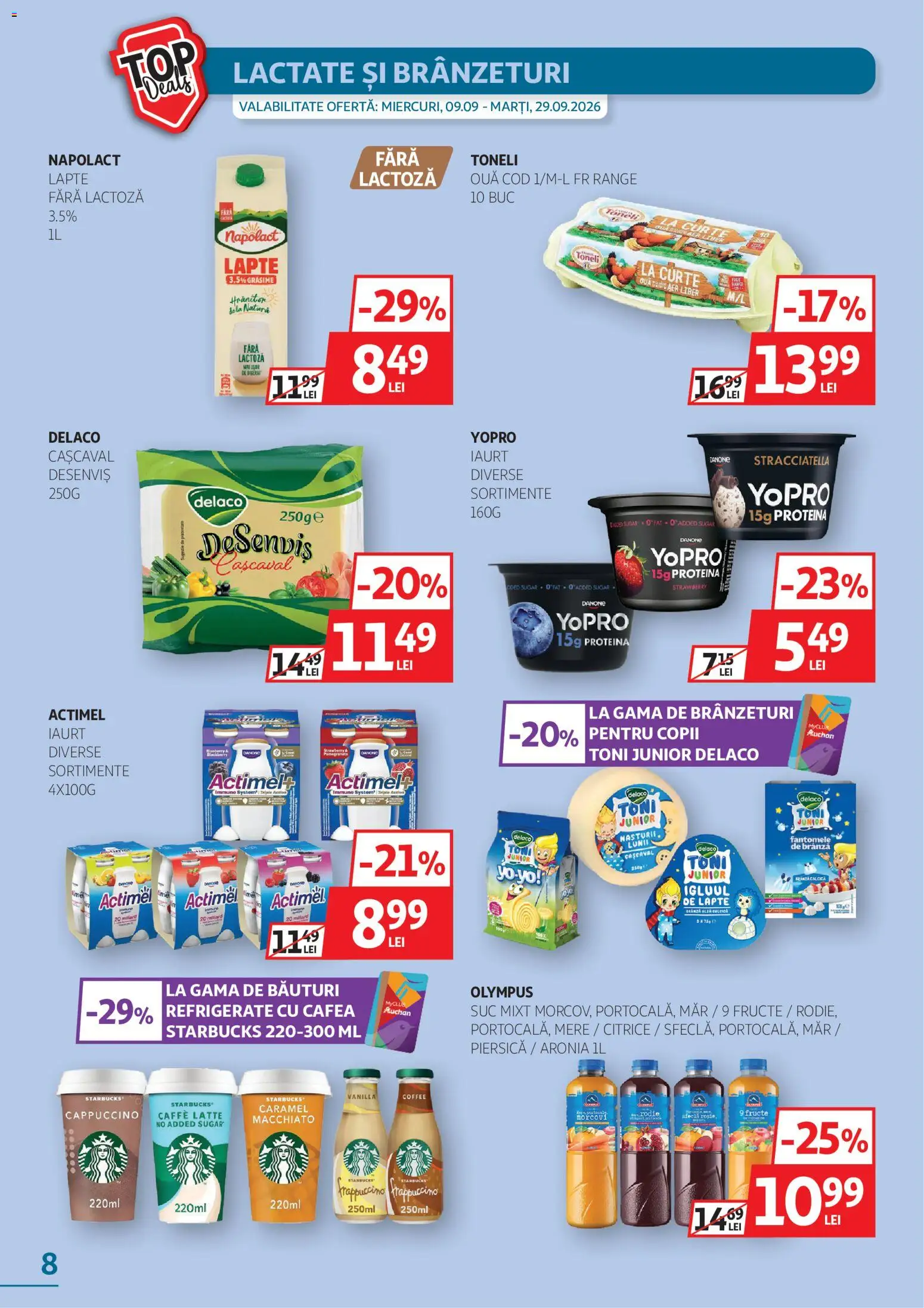 Catalog Auchan 9 - 28 Septembrie 2026 | Pagina 8 | Produse: Brânză, Cafea, Danone, Mere