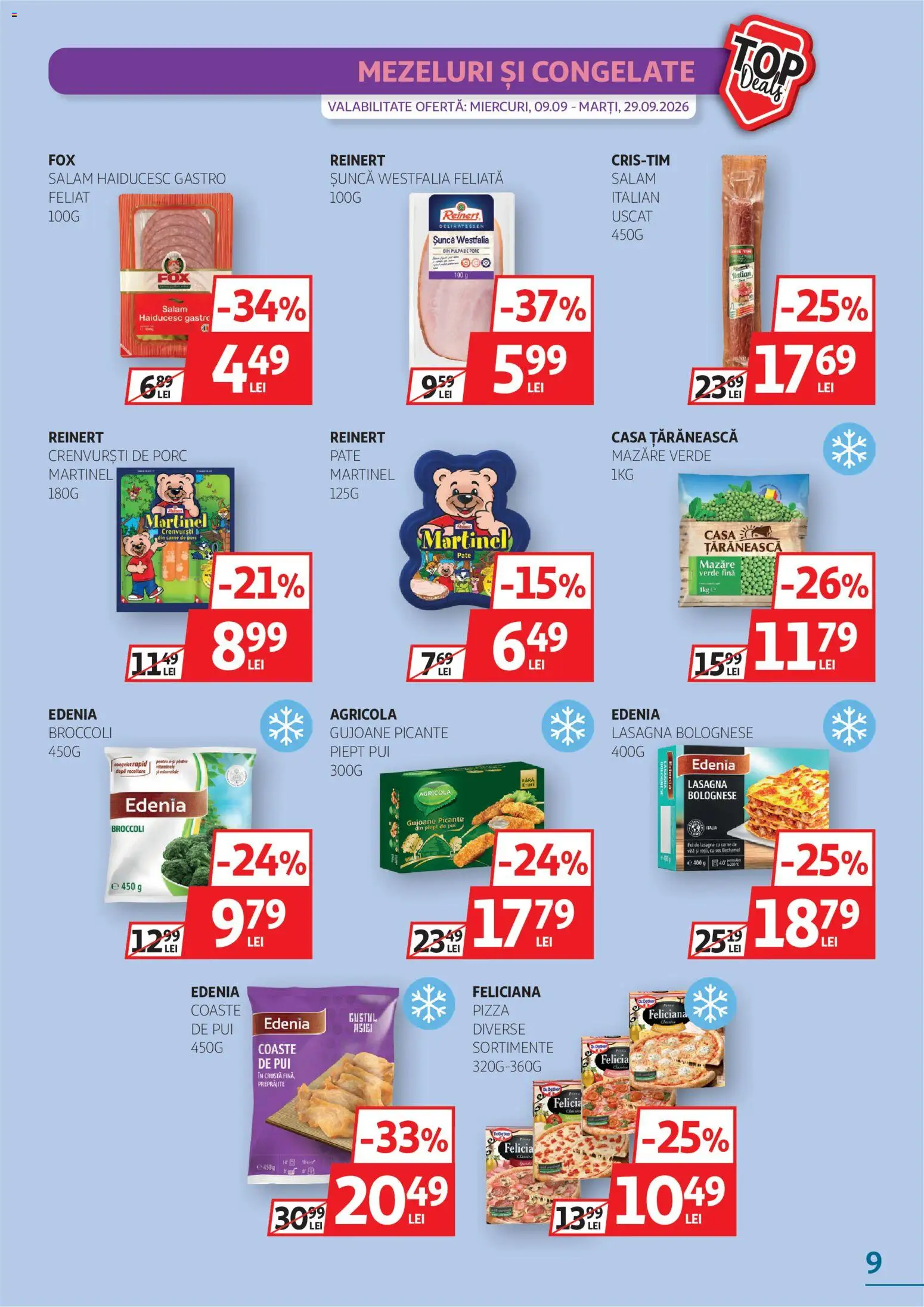 Catalog Auchan 9 - 28 Septembrie 2026 | Pagina 9 | Produse: Pară, Crenvurști, Șuncă, Sos