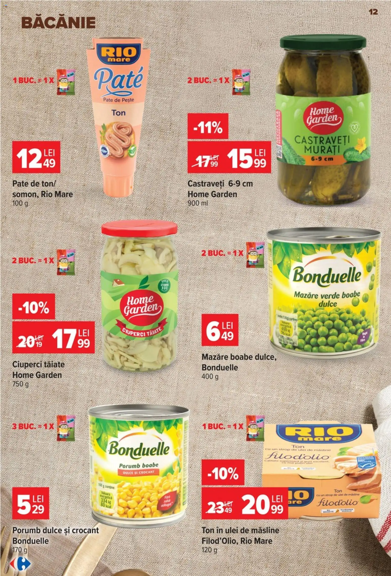 Catalog Carrefour 9 - 21 Septembrie 2026 | Pagina 12 | Produse: Mazăre, Ulei, Pește, Porumb