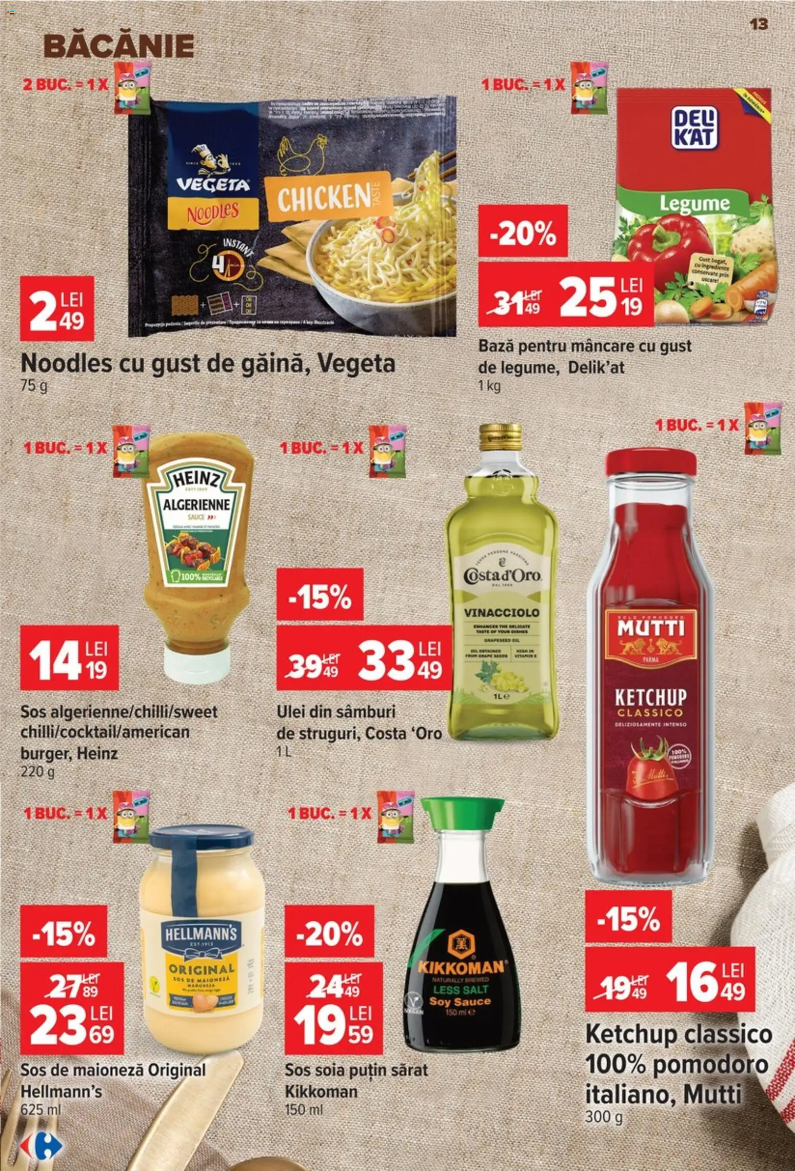 Catalog Carrefour 9 - 21 Septembrie 2026 | Pagina 13 | Produse: Noodles, Legume, Maioneză, Sos