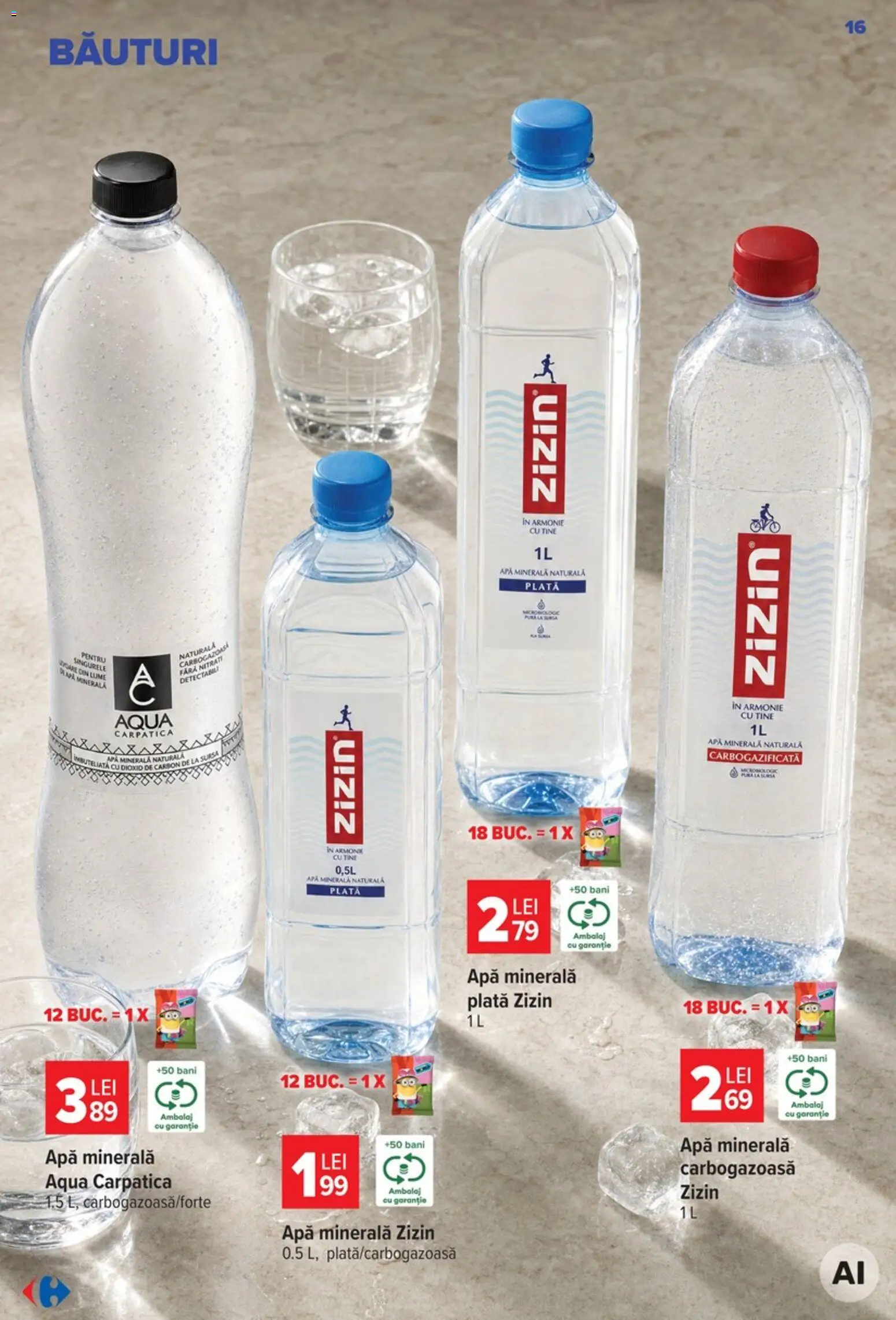 Catalog Carrefour 9 - 21 Septembrie 2026 | Pagina 16 | Produse: Zizin, Apa minerala, Aqua, Apă