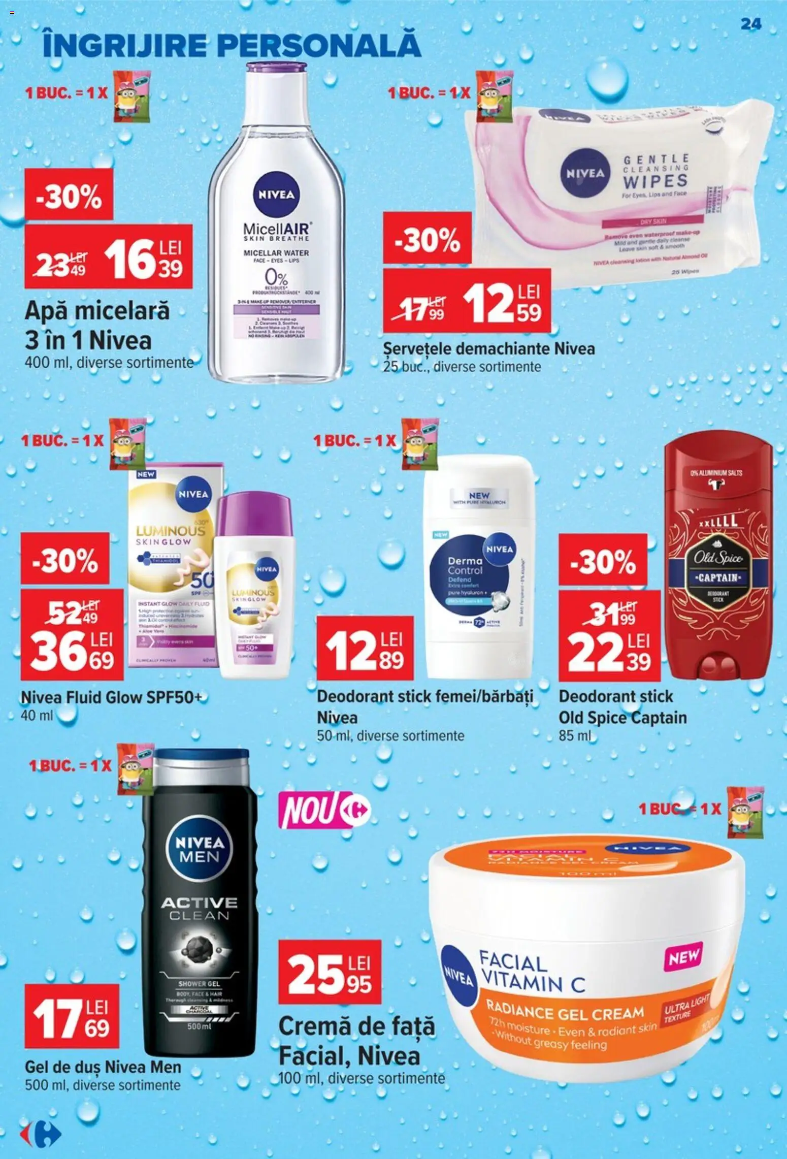 Catalog Carrefour 9 - 21 Septembrie 2026 | Pagina 24 | Produse: Clean, Cremă, Gel de duș, Apă