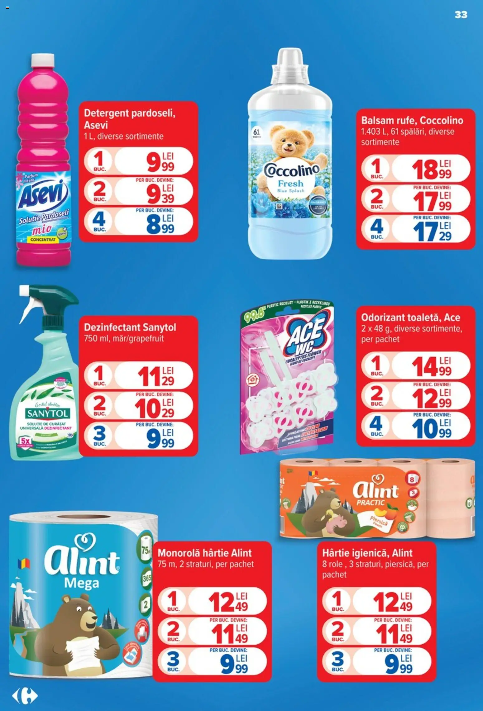 Catalog Carrefour 9 - 21 Septembrie 2026 | Pagina 33 | Produse: Piersică, Balsam, Detergent, Dezinfectant