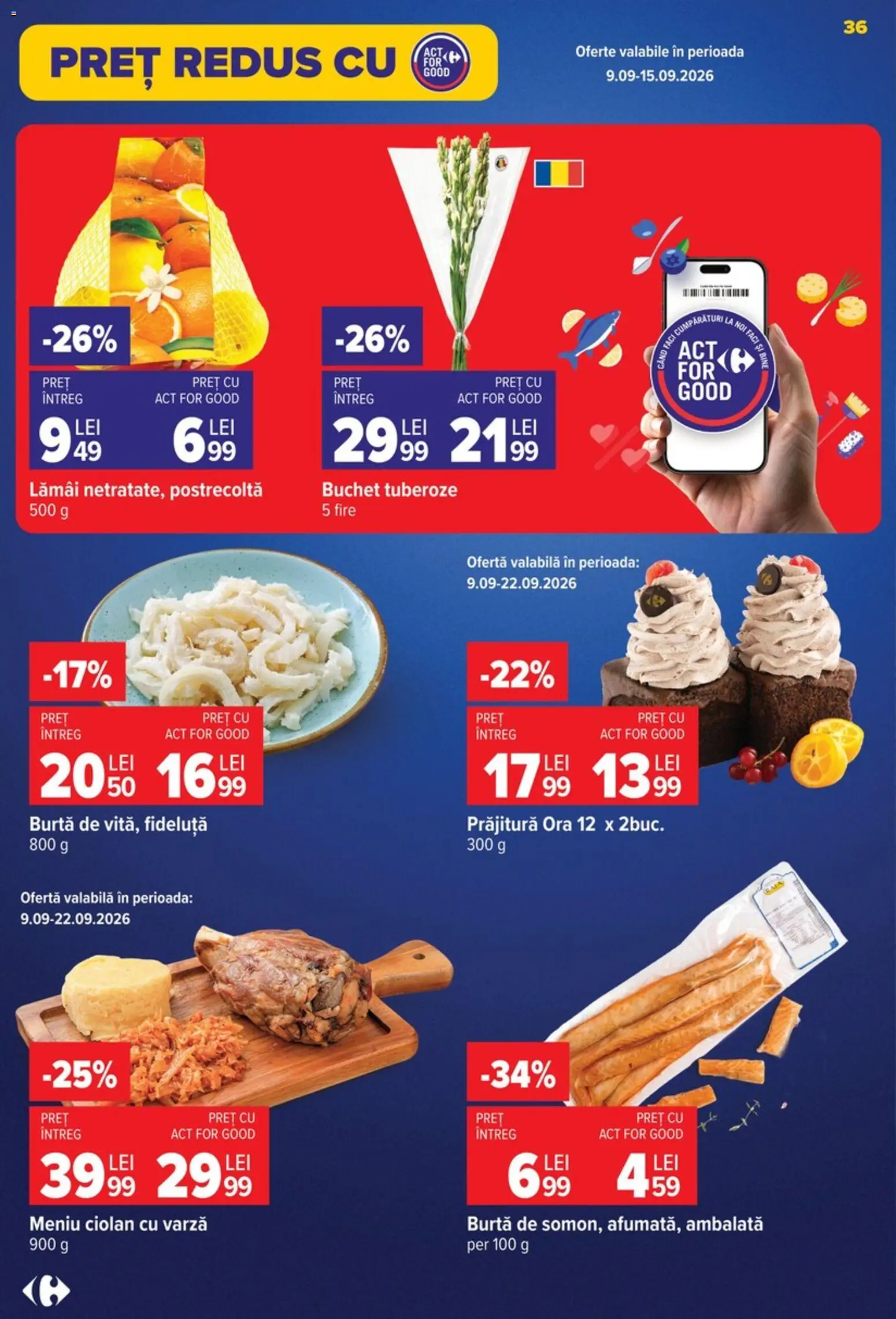 Catalog Carrefour 9 - 21 Septembrie 2026 | Pagina 36 | Produse: Varză, Lamai, Prăjitură