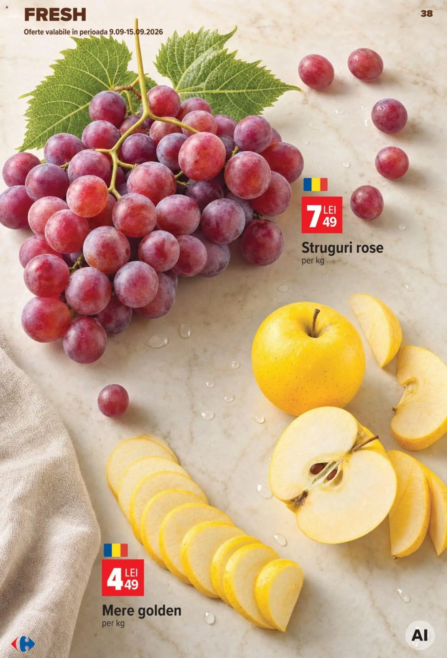 Catalog Carrefour 9 - 21 Septembrie 2026 | Pagina 38 | Produse: Struguri, Mere