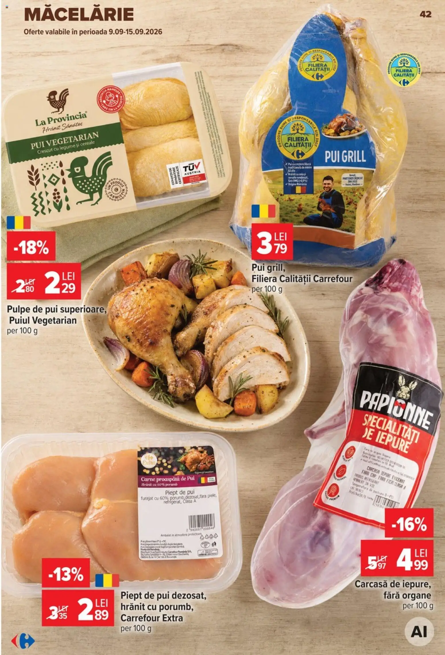 Catalog Carrefour 9 - 21 Septembrie 2026 | Pagina 42 | Produse: Carcasă, Cereale, Porumb, Legume