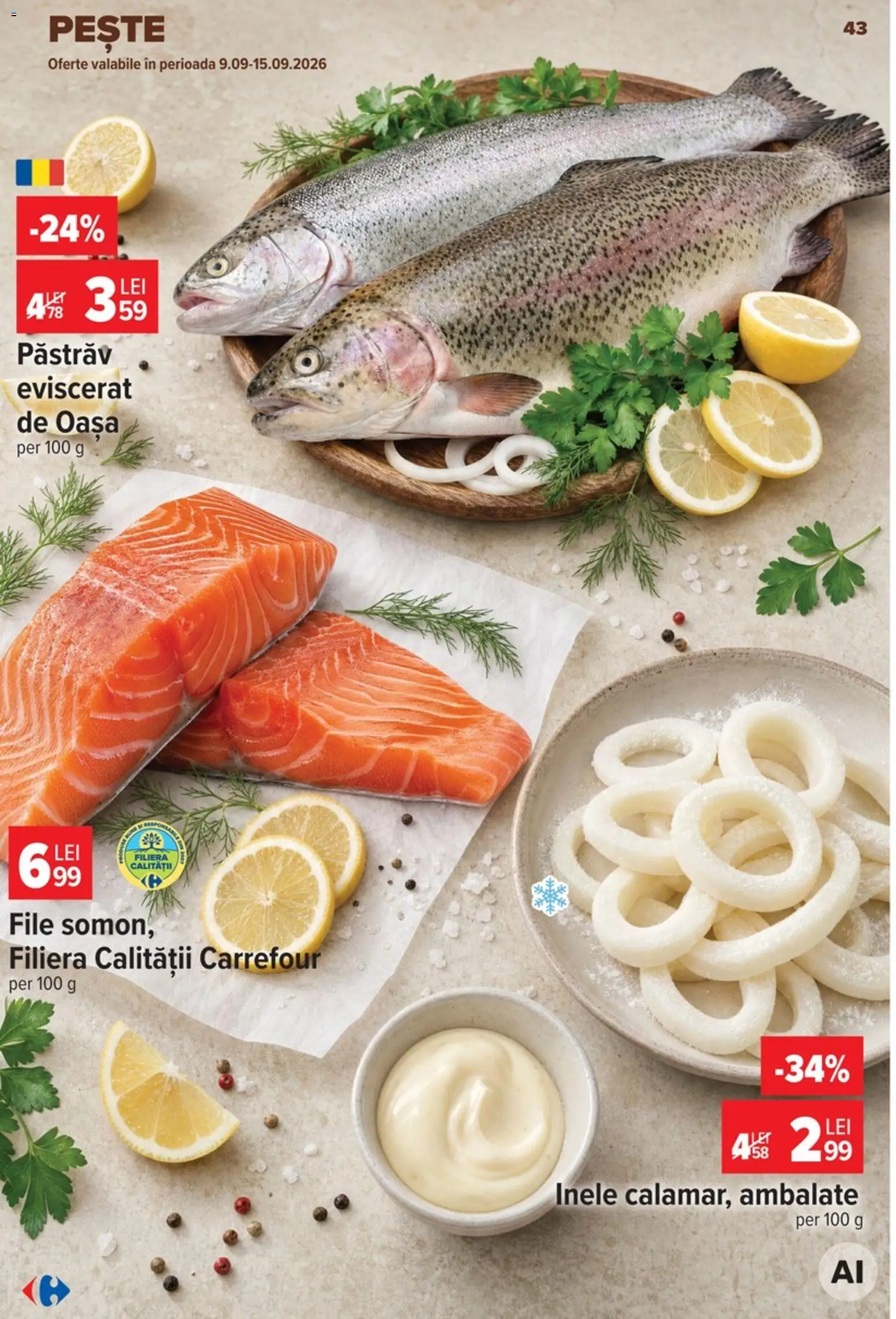 Catalog Carrefour 9 - 21 Septembrie 2026 | Pagina 43 | Produse: Pastrav, Pește