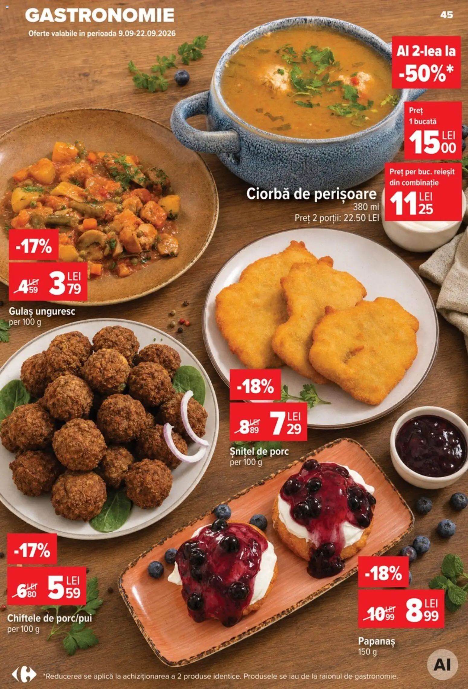 Catalog Carrefour 9 - 21 Septembrie 2026 | Pagina 45 | Produse: Ciorba, Aplică, Gulaș, Chiftele