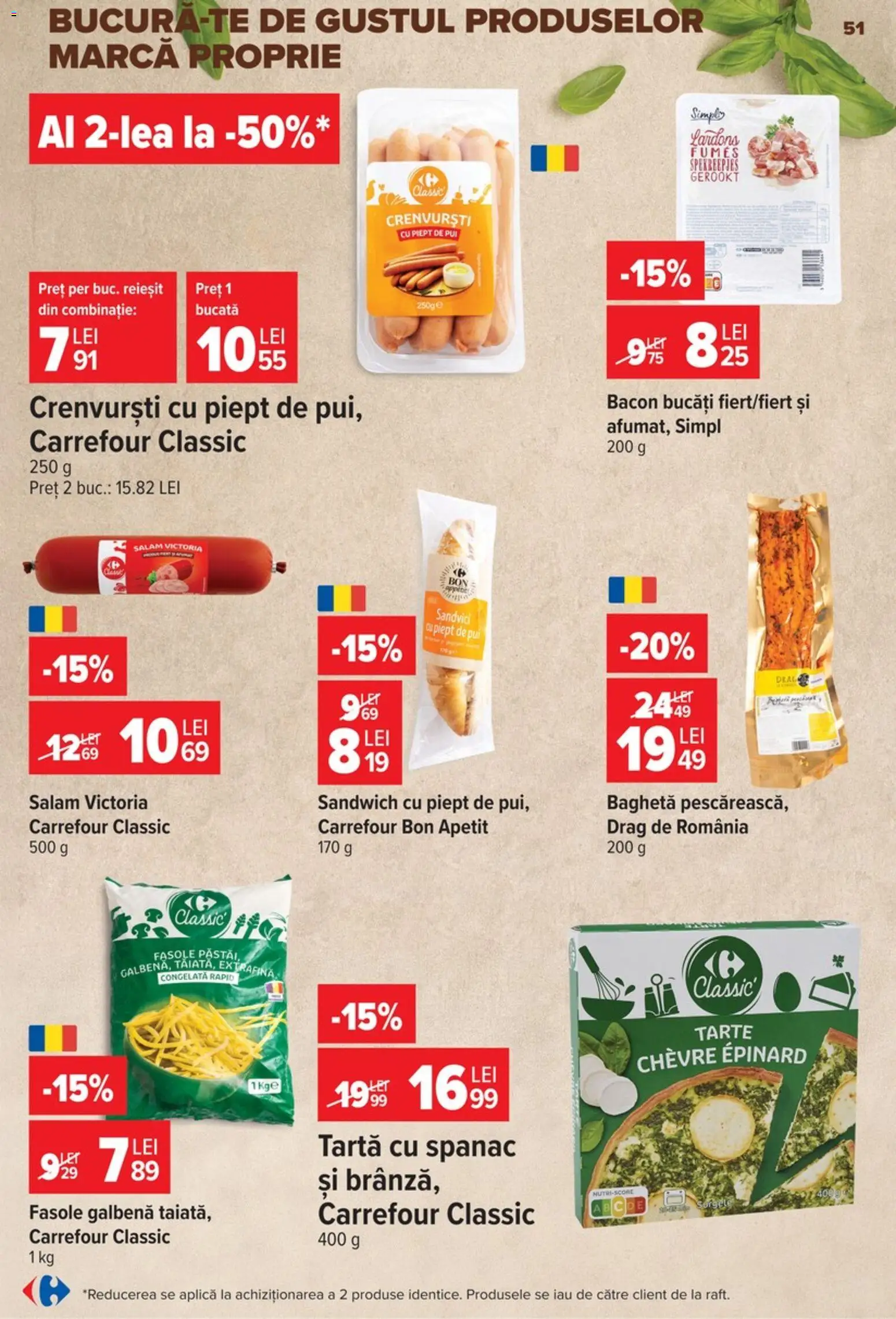 Catalog Carrefour 9 - 21 Septembrie 2026 | Pagina 51 | Produse: Pui, Crenvurști, Spanac, Salam