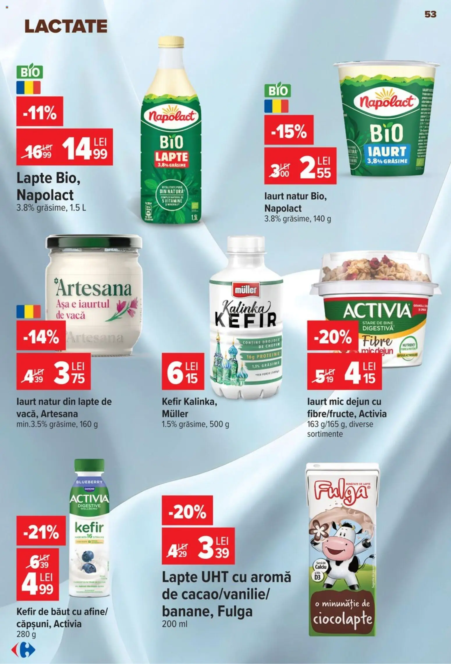 Catalog Carrefour 9 - 21 Septembrie 2026 | Pagina 53 | Produse: Chefir, Iaurt, Kefir, Activia