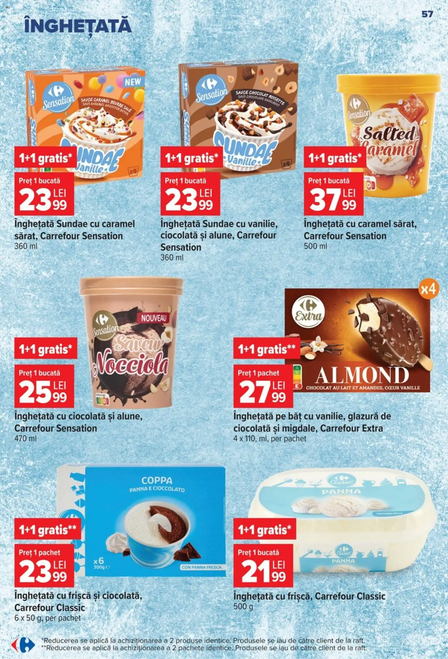 Catalog Carrefour 9 - 21 Septembrie 2026 | Pagina 57 | Produse: Carrefour Classic, Aplică, Frișcă, Înghețată