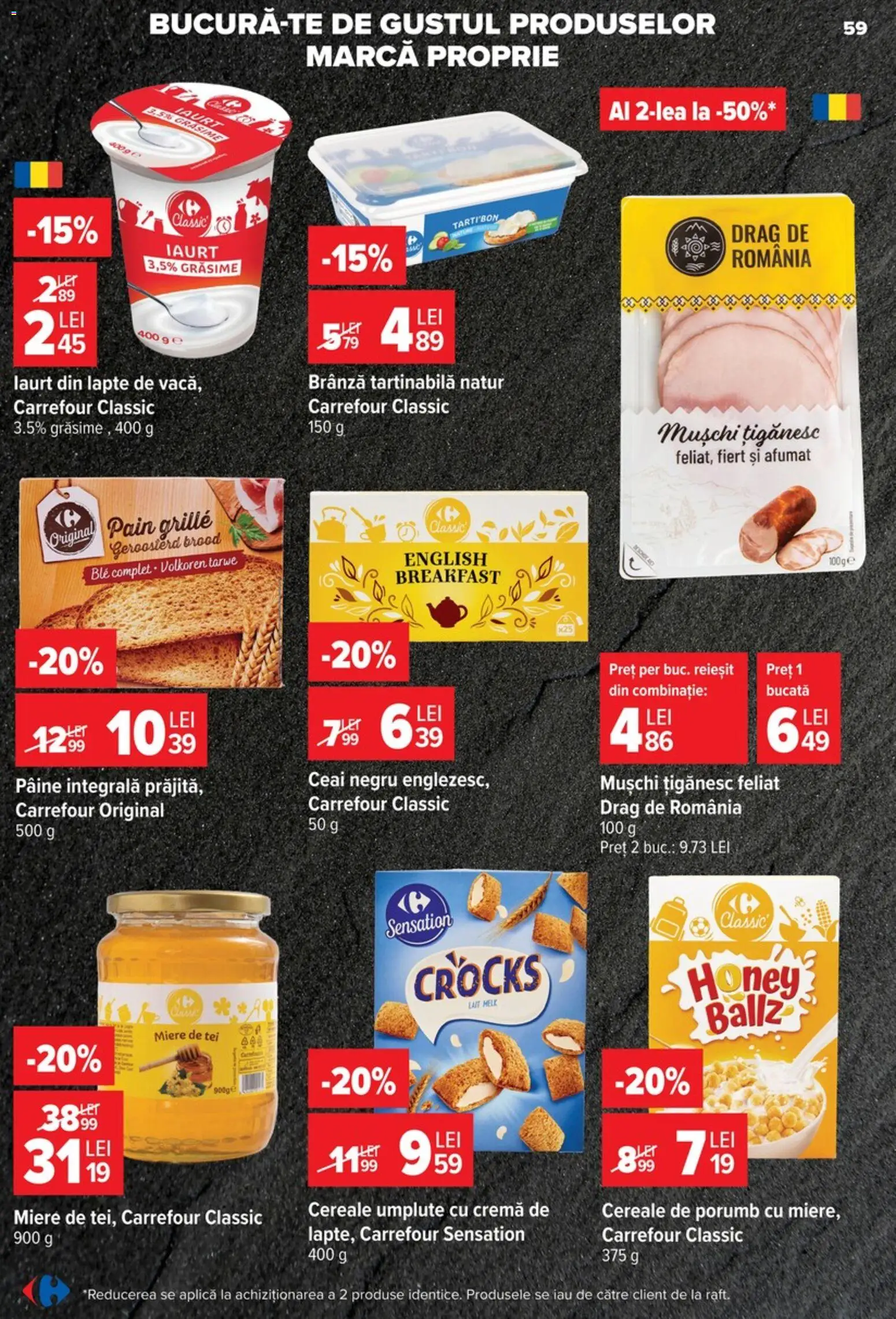 Catalog Carrefour 9 - 21 Septembrie 2026 | Pagina 59 | Produse: Muschi tiganesc, Lapte, Mușchi, Pâine