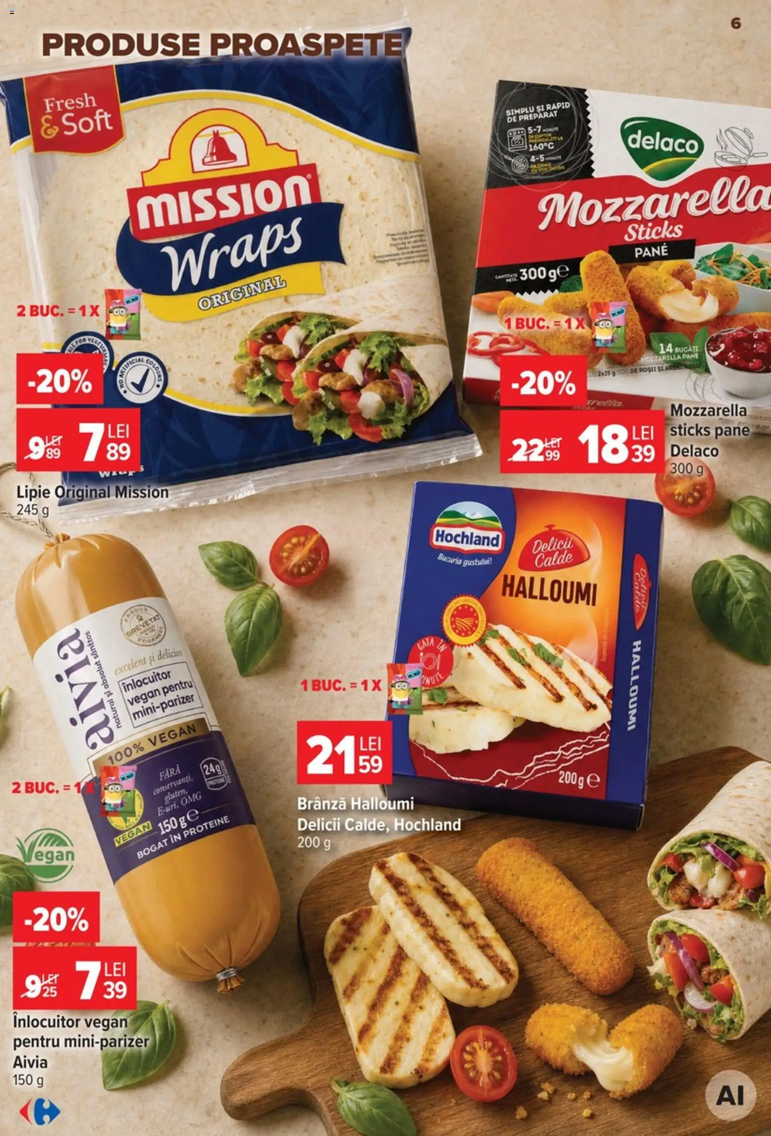 Catalog Carrefour 9 - 21 Septembrie 2026 | Pagina 6 | Produse: Delaco, Proteine, Mozzarella, Sos