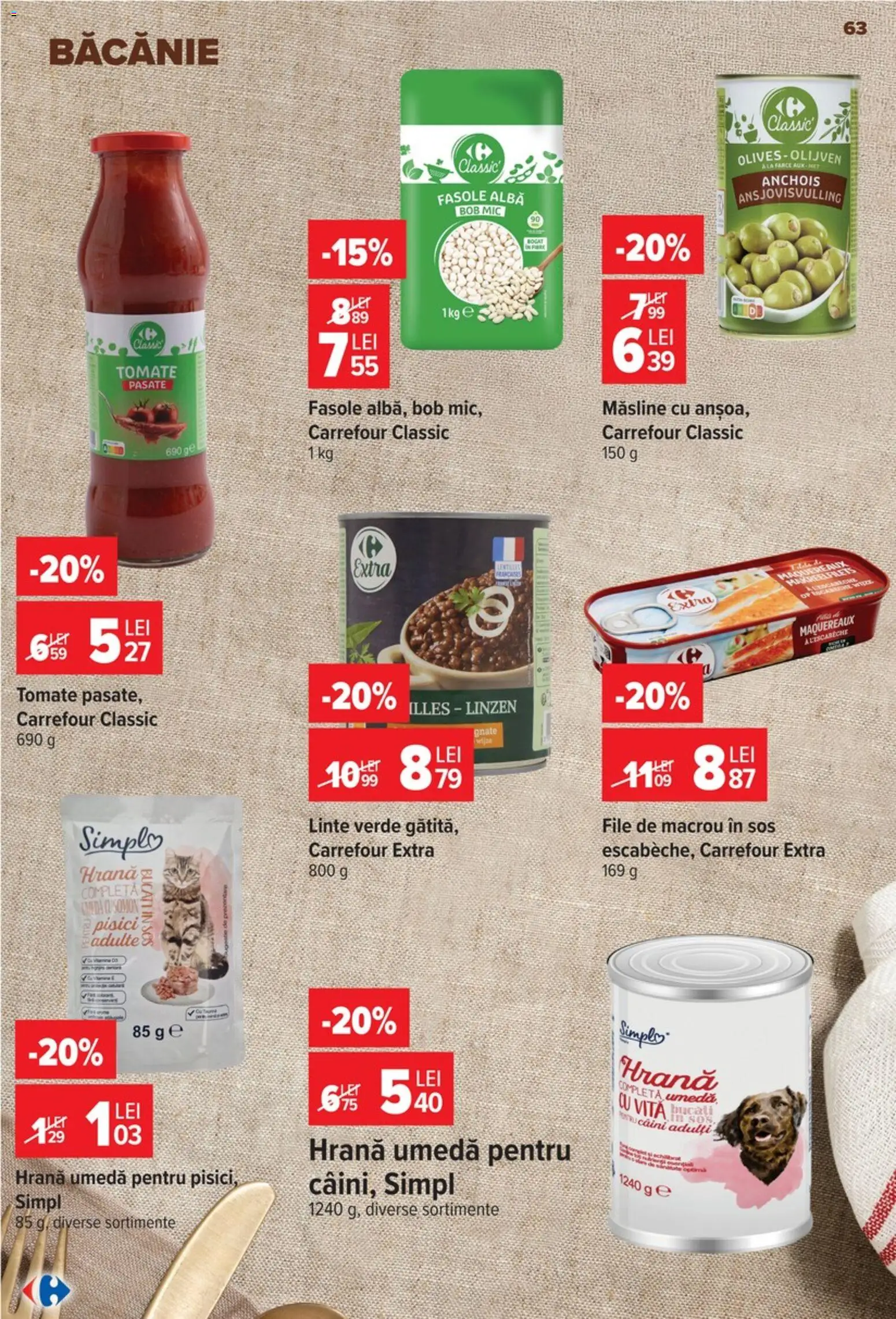 Catalog Carrefour 9 - 21 Septembrie 2026 | Pagina 63 | Produse: Carrefour Classic, Măsline, Macrou, Sos
