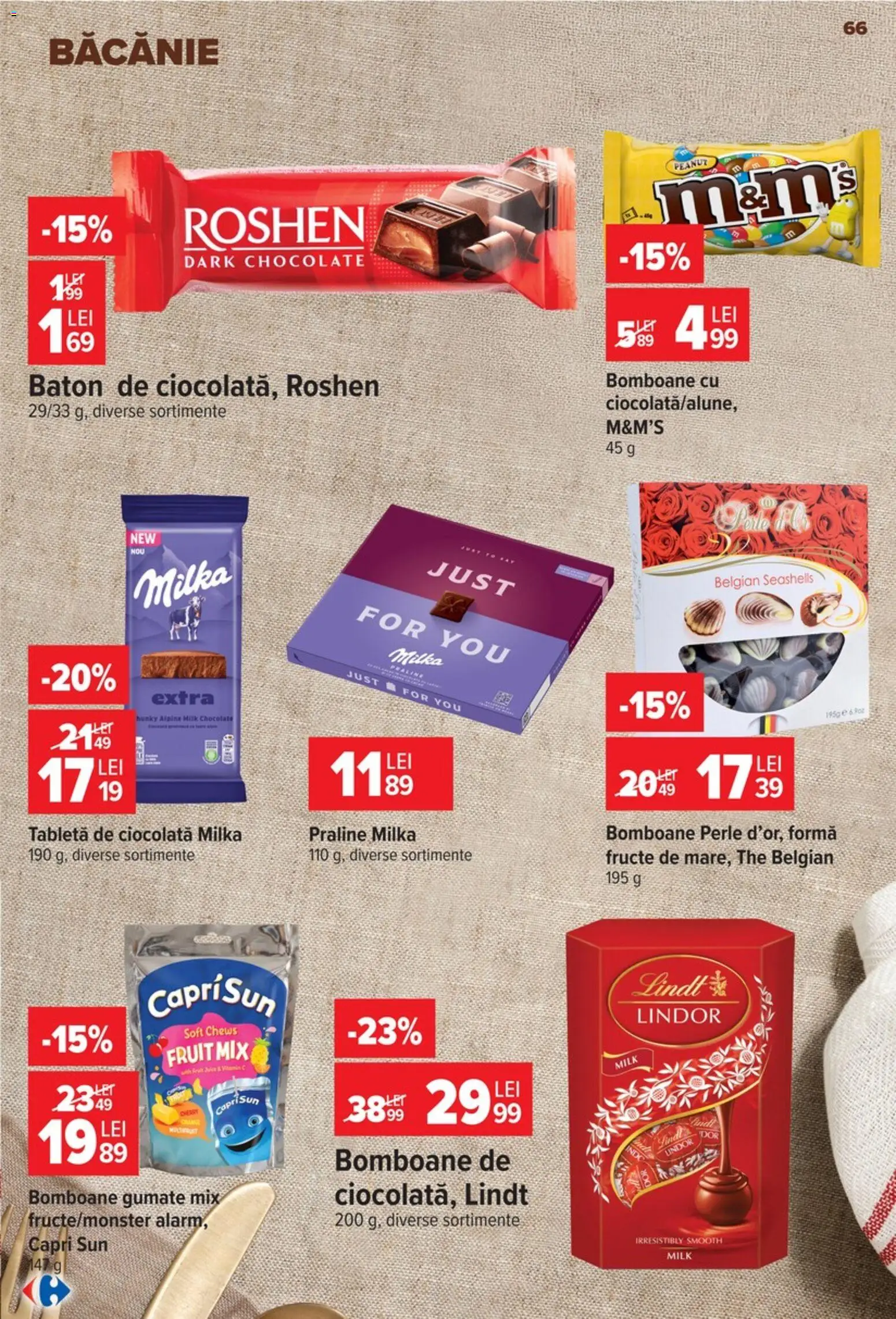 Catalog Carrefour 9 - 21 Septembrie 2026 | Pagina 66 | Produse: Perle, Praline, Bomboane, Fructe