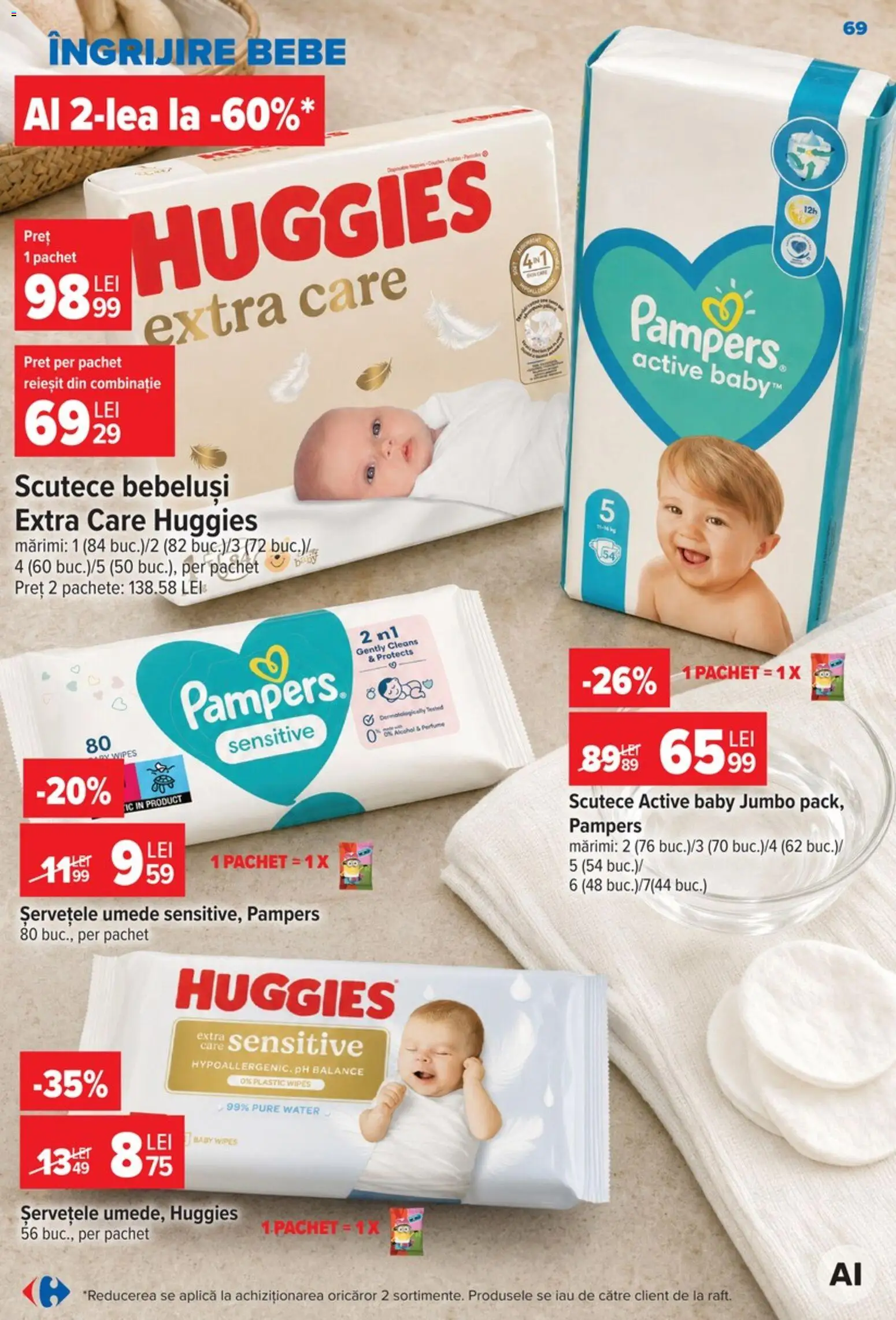 Catalog Carrefour 9 - 21 Septembrie 2026 | Pagina 69 | Produse: Baby, Pampers, Aplică, Scutece