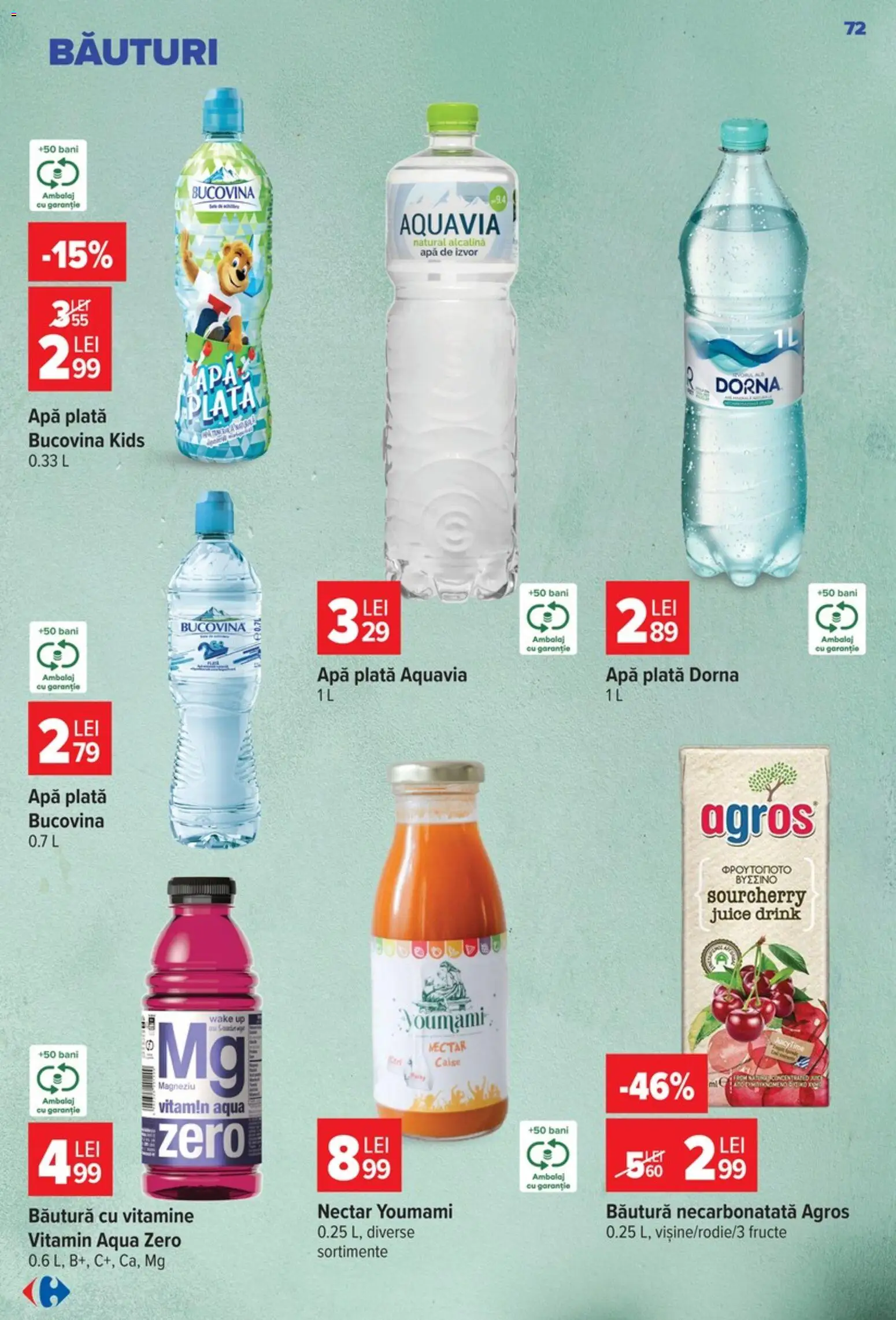 Catalog Carrefour 9 - 21 Septembrie 2026 | Pagina 72 | Produse: Zero, Aqua, Caise, Apă