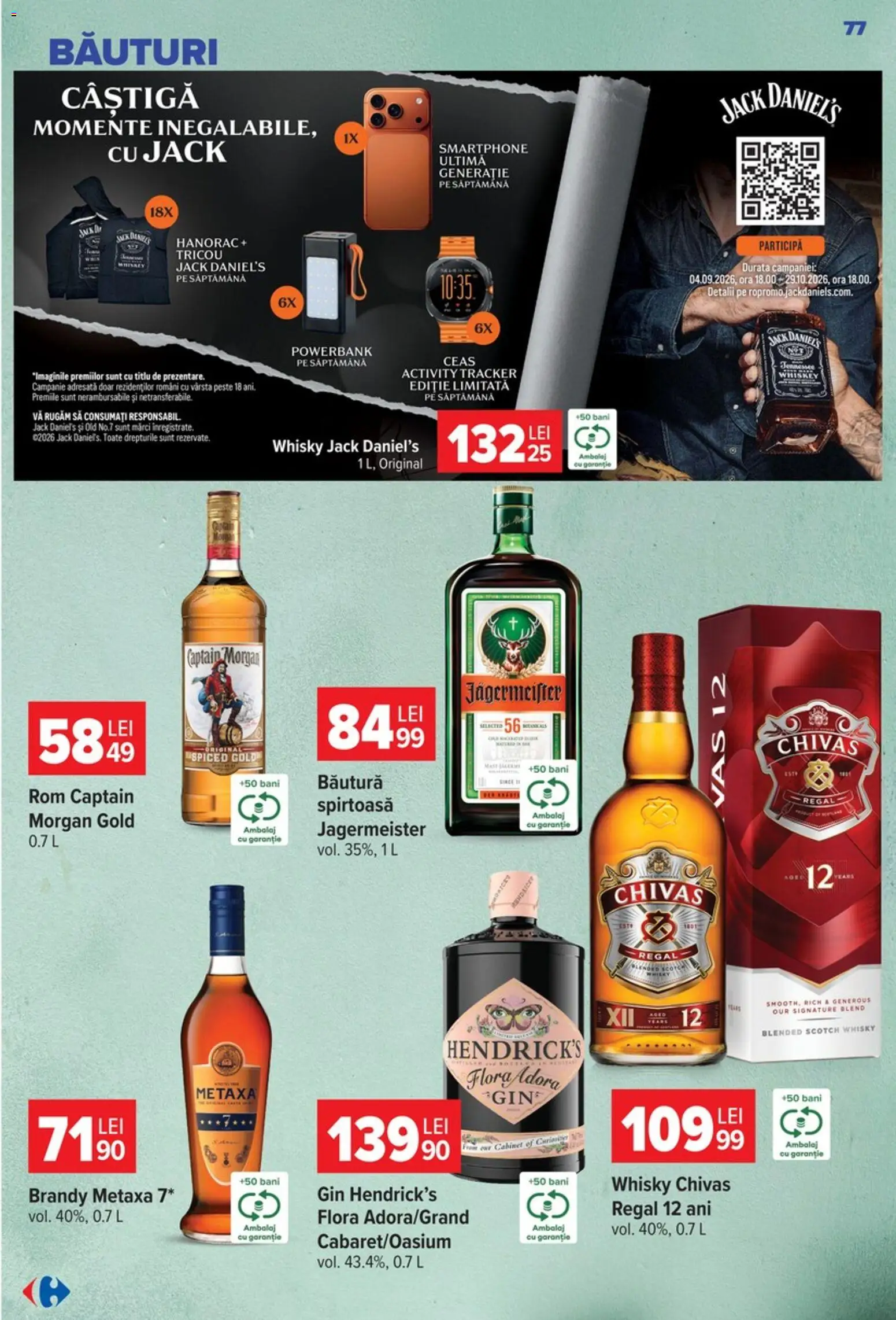 Catalog Carrefour 9 - 21 Septembrie 2026 | Pagina 77 | Produse: Ceas, Scotch Whisky, Tricou, Hanorac