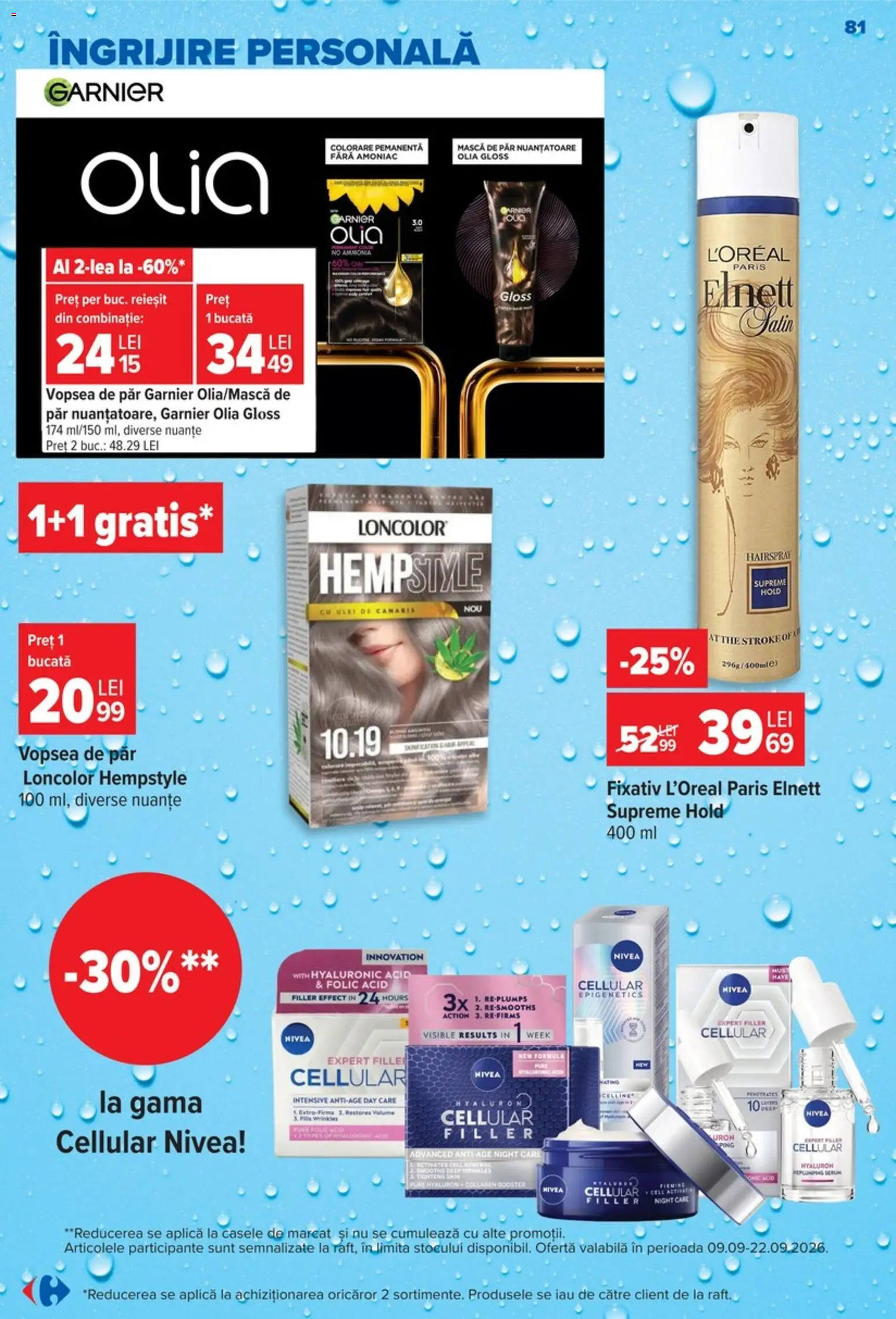 Catalog Carrefour 9 - 21 Septembrie 2026 | Pagina 81 | Produse: Nivea, Aplică, Vopsea, Mască de păr