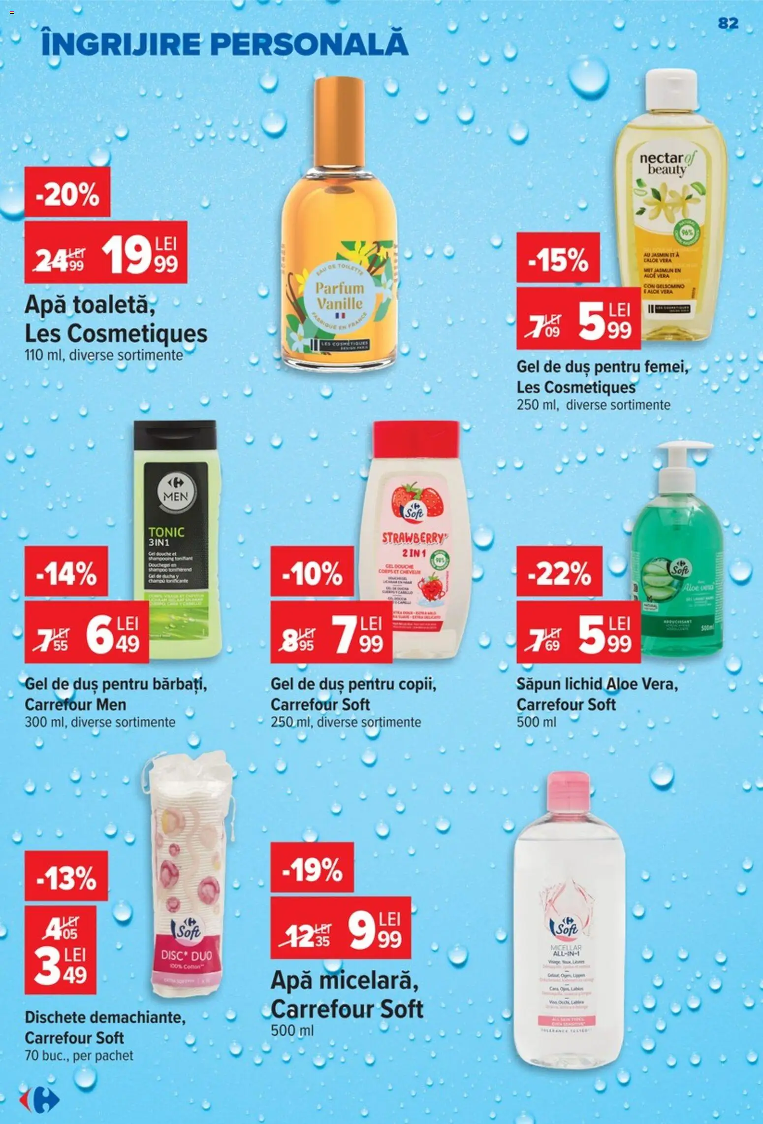 Catalog Carrefour 9 - 21 Septembrie 2026 | Pagina 82 | Produse: Aloe vera, Parfum, Gel de duș, Apă