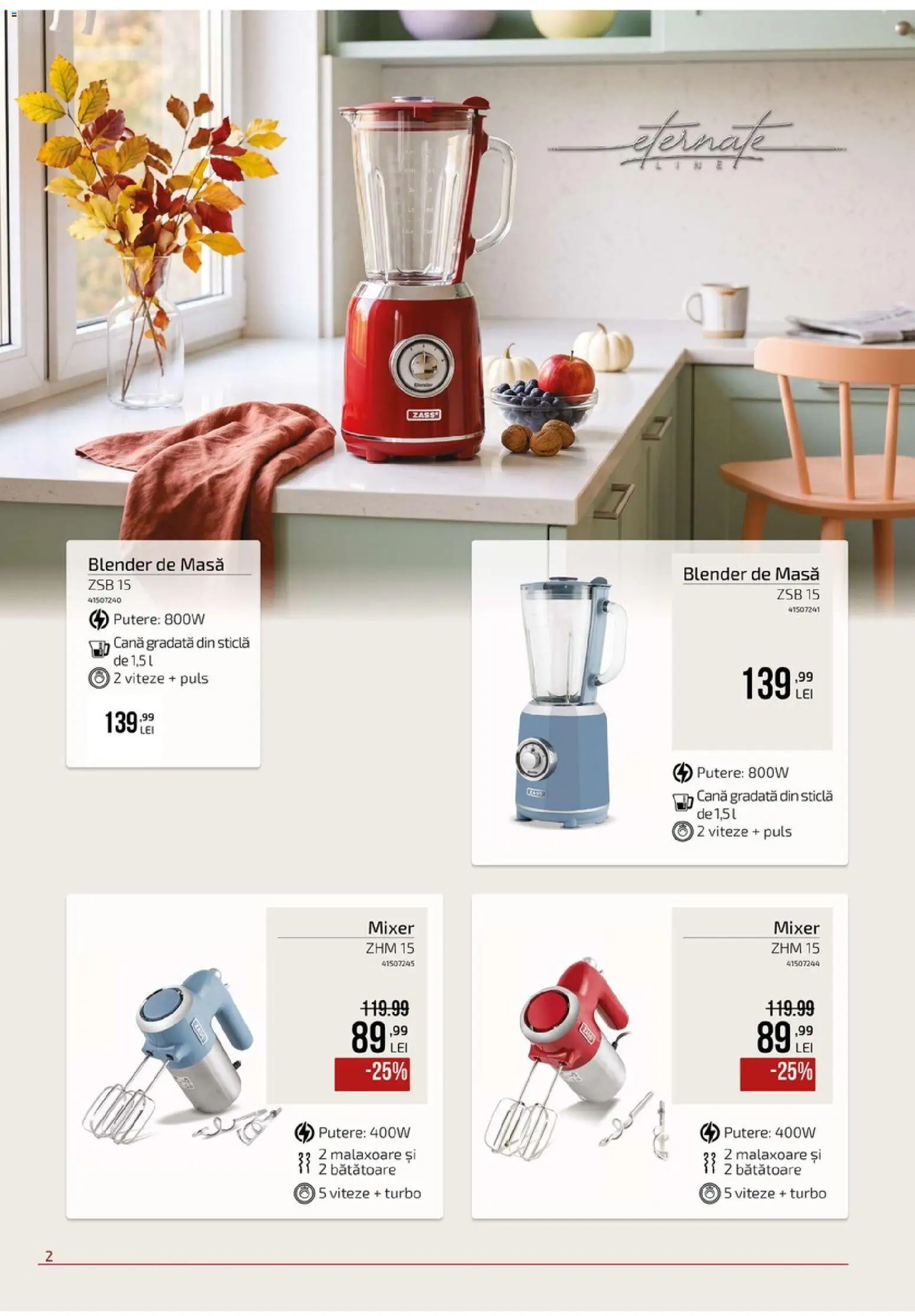 Catalog Carrefour 9 Septembrie - 19 Octombrie 2026 | Pagina 2 | Produse: Blender, Mixer, Masă