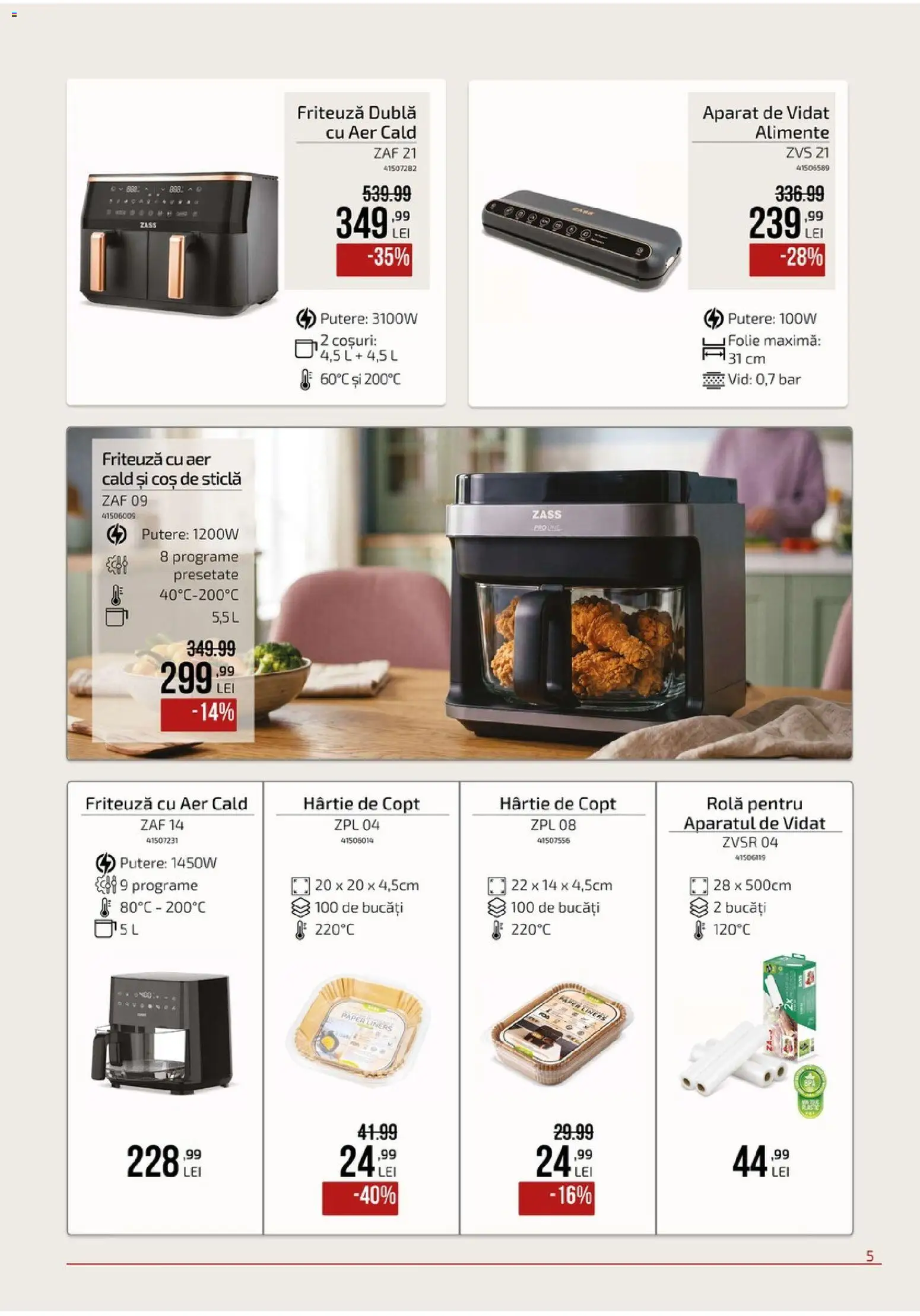 Catalog Carrefour 9 Septembrie - 19 Octombrie 2026 | Pagina 5 | Produse: Friteuza cu aer cald, Friteuză, Coș, Aparat