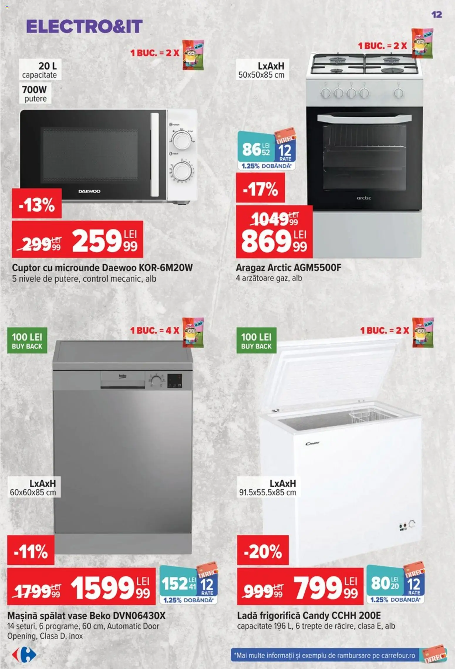 Catalog Carrefour 9 - 21 Septembrie 2026 | Pagina 12 | Produse: Cuptor, Cuptor Cu Microunde, Aragaz, Ladă frigorifică