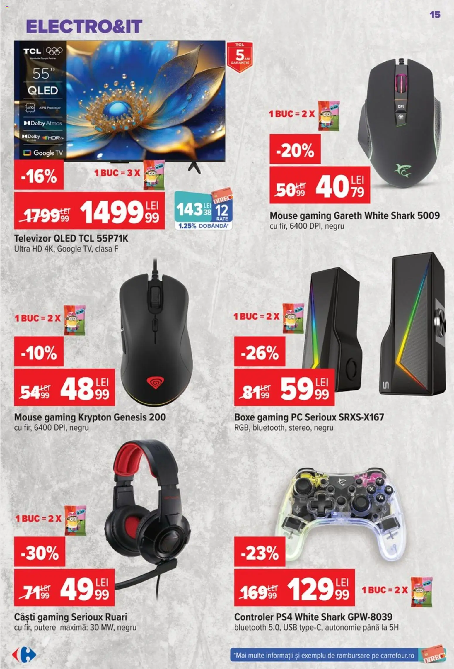 Catalog Carrefour 9 - 21 Septembrie 2026 | Pagina 15 | Produse: Mouse, Televizor, Căști, Usb