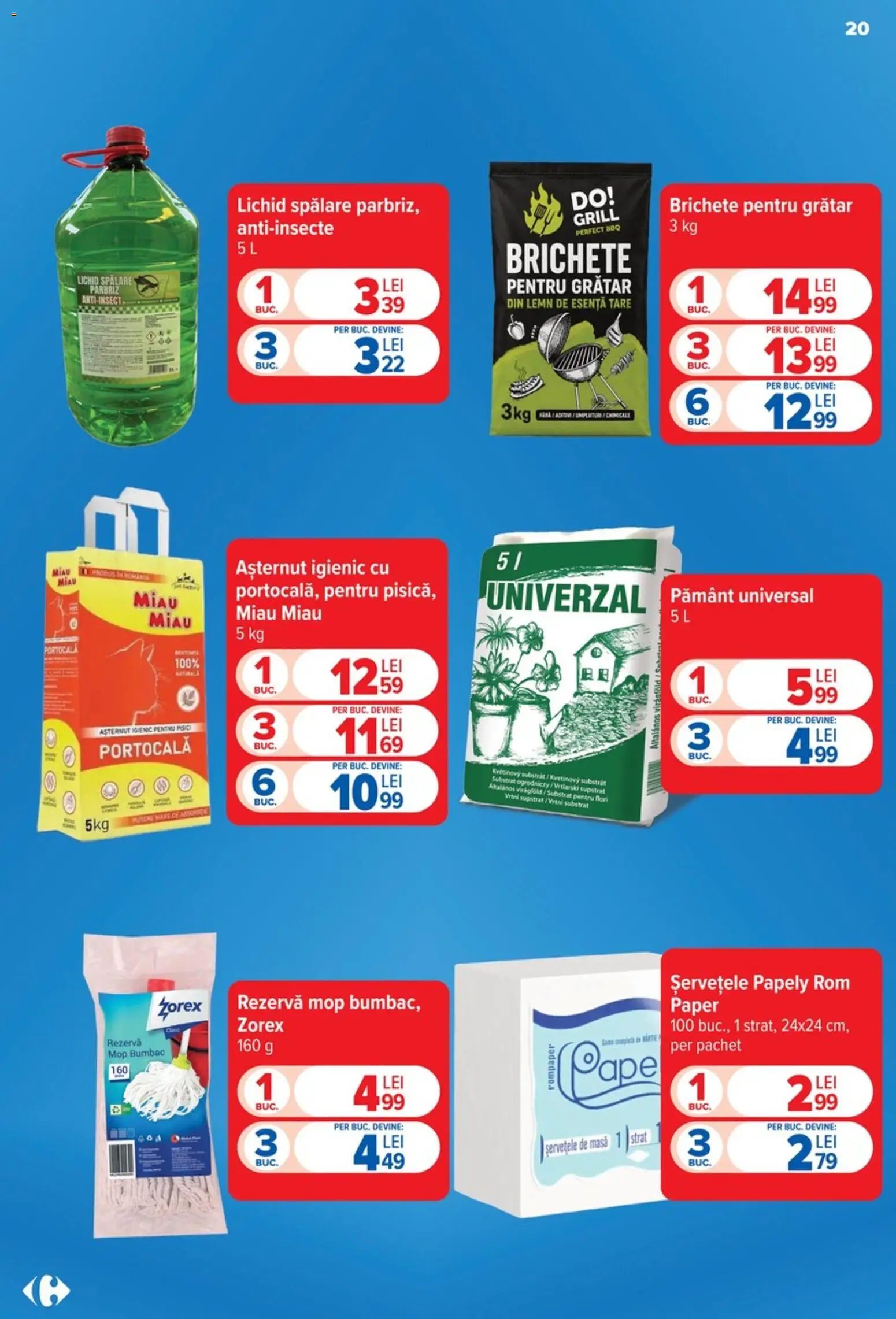 Catalog Carrefour 9 - 21 Septembrie 2026 | Pagina 20 | Produse: Mop, Rom, Servetele de masa, Brichete