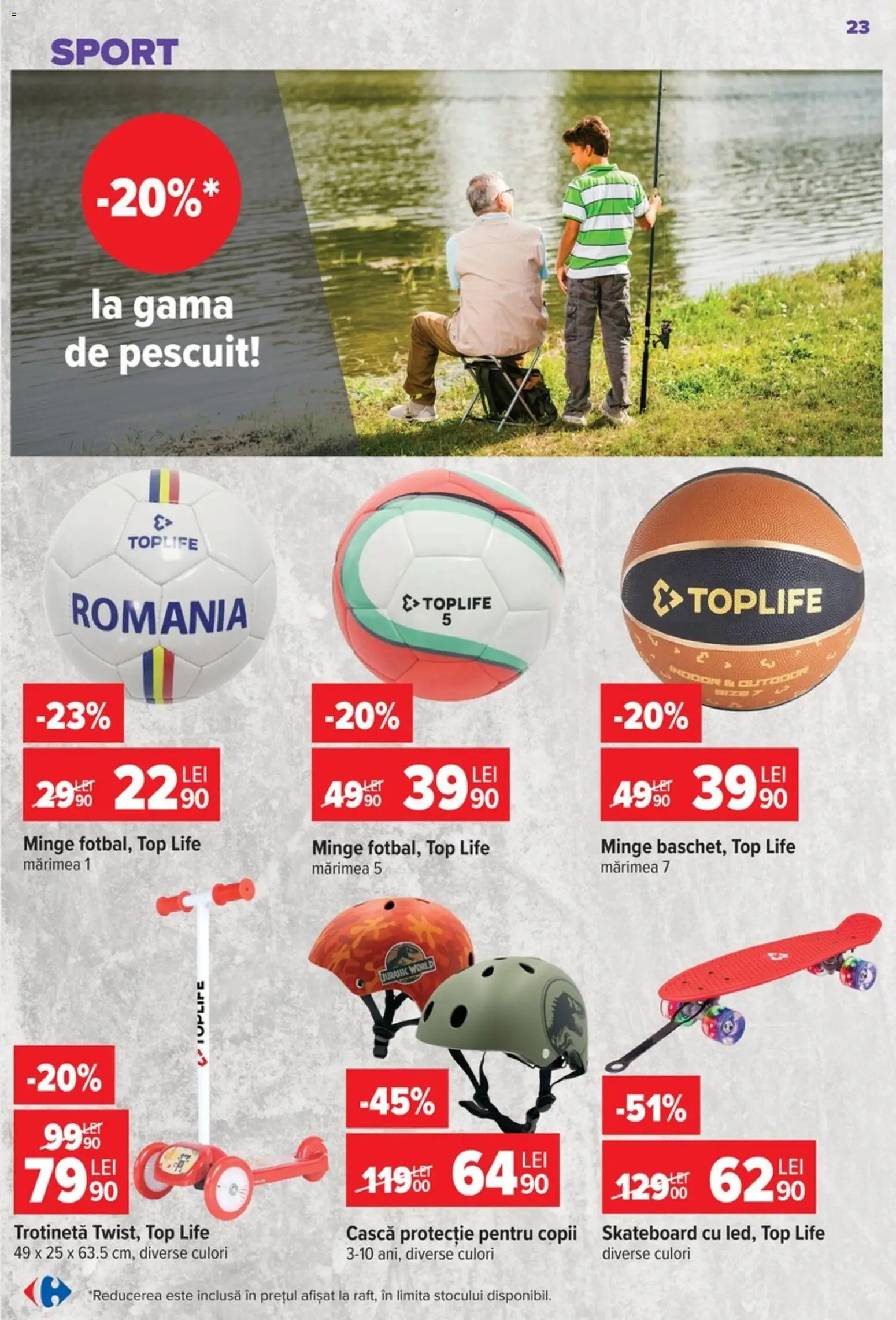 Catalog Carrefour 9 - 21 Septembrie 2026 | Pagina 23 | Produse: Top, Trotinetă, Sport