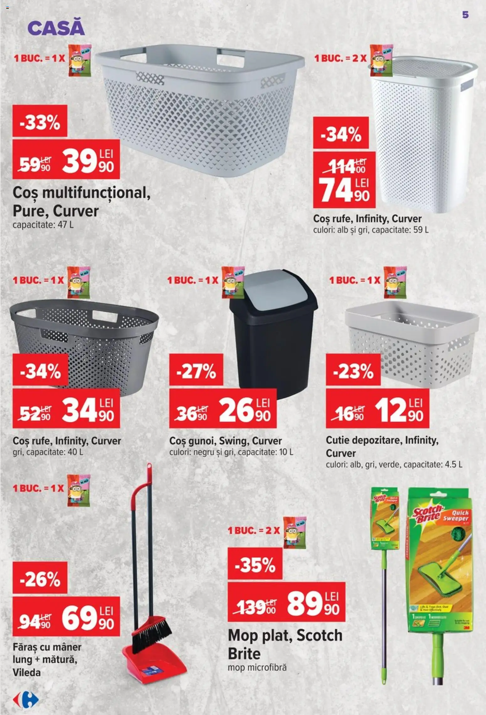 Catalog Carrefour 9 - 21 Septembrie 2026 | Pagina 5 | Produse: Coș, Cutie, Vileda, Faras