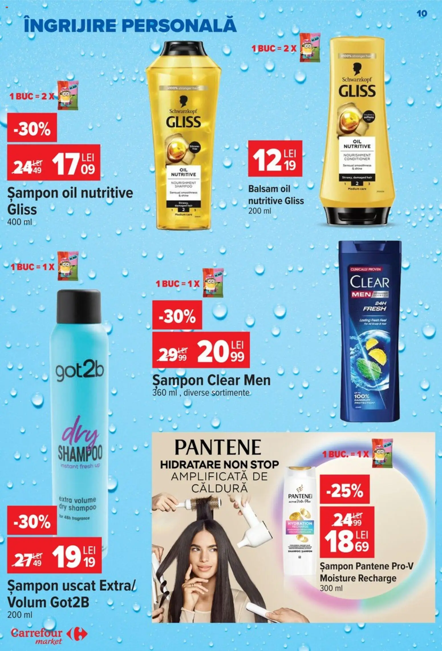 Catalog Carrefour 9 - 21 Septembrie 2026 | Pagina 10 | Produse: Clear men, Șampon, Balsam, Șampon uscat