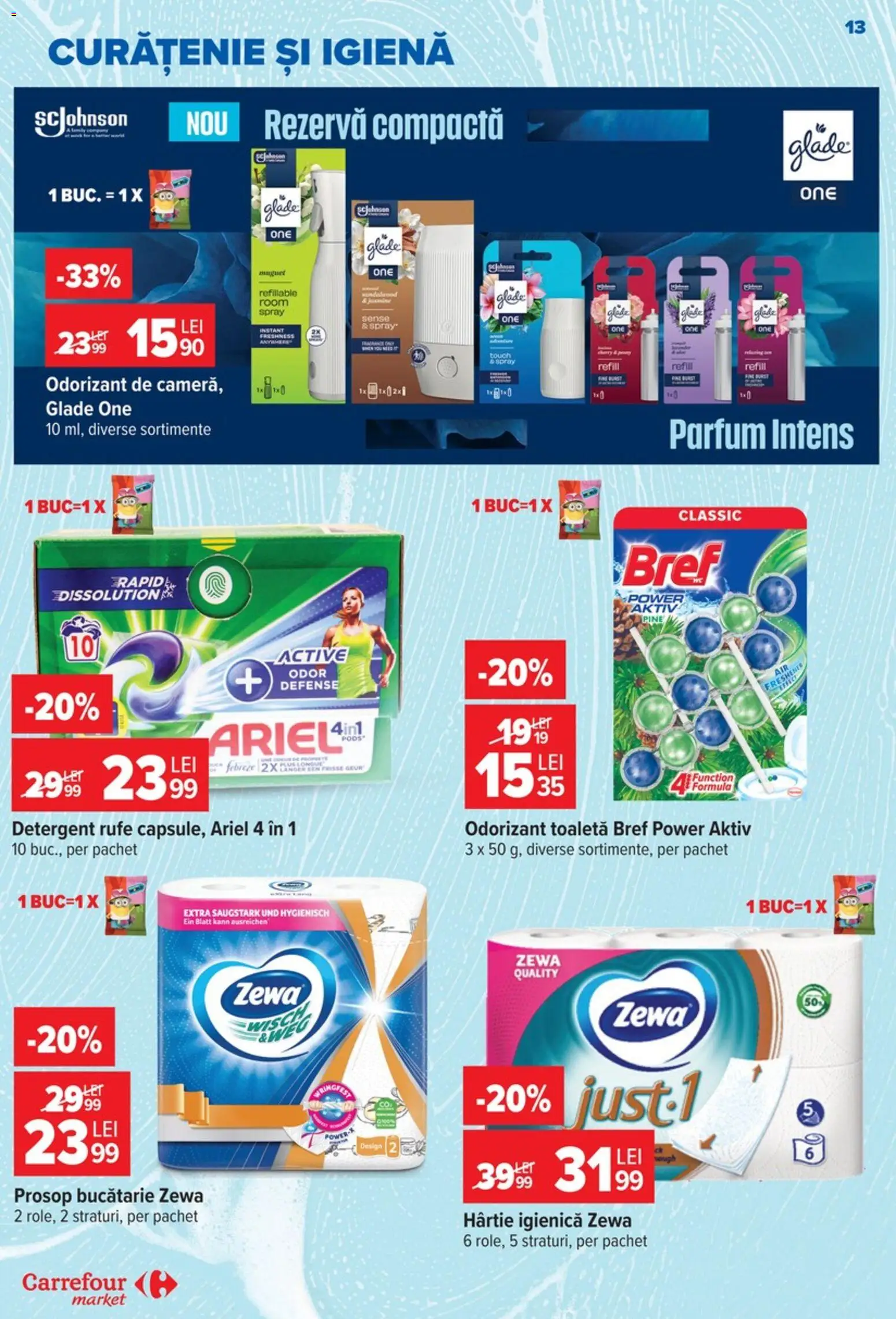 Catalog Carrefour 9 - 21 Septembrie 2026 | Pagina 13 | Produse: Toaletă, Odorizant toaletă, Power, Plus