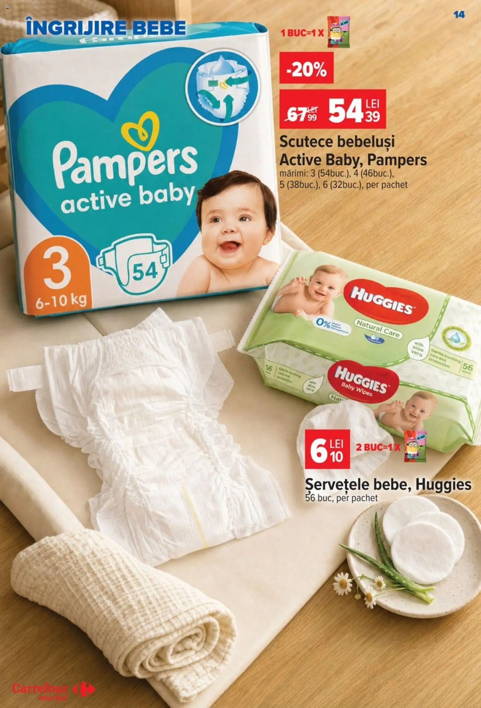 Catalog Carrefour 9 - 21 Septembrie 2026 | Pagina 14 | Produse: Baby, Pampers, Active, Scutece