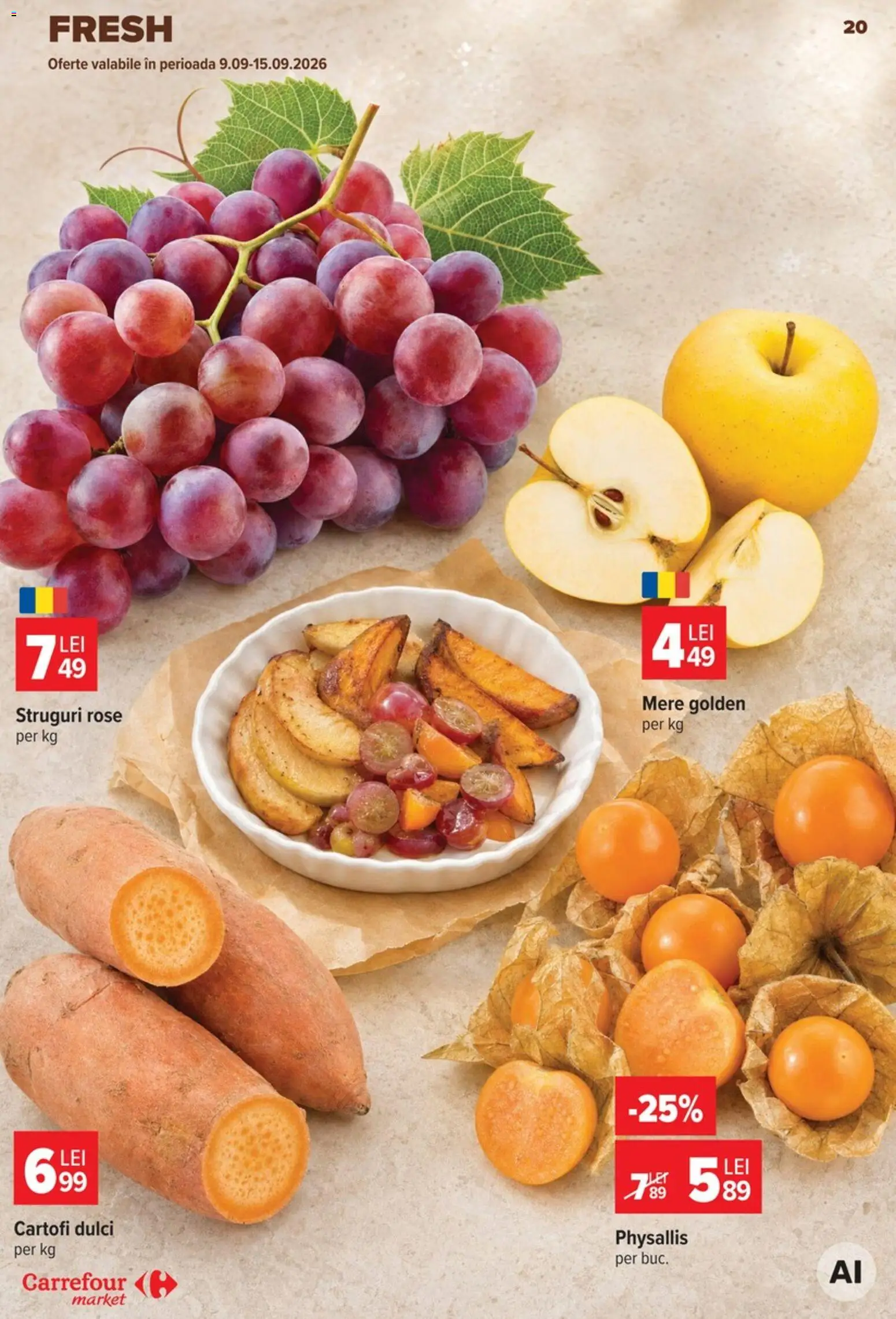Catalog Carrefour 9 - 21 Septembrie 2026 | Pagina 20 | Produse: Struguri, Cartofi dulci, Mere, Cartofi