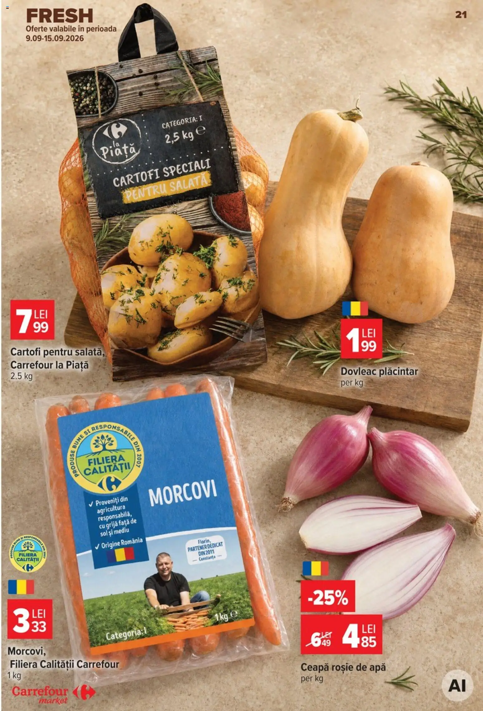 Catalog Carrefour 9 - 21 Septembrie 2026 | Pagina 21 | Produse: Dovleac, Morcovi, Ceapă, Apă