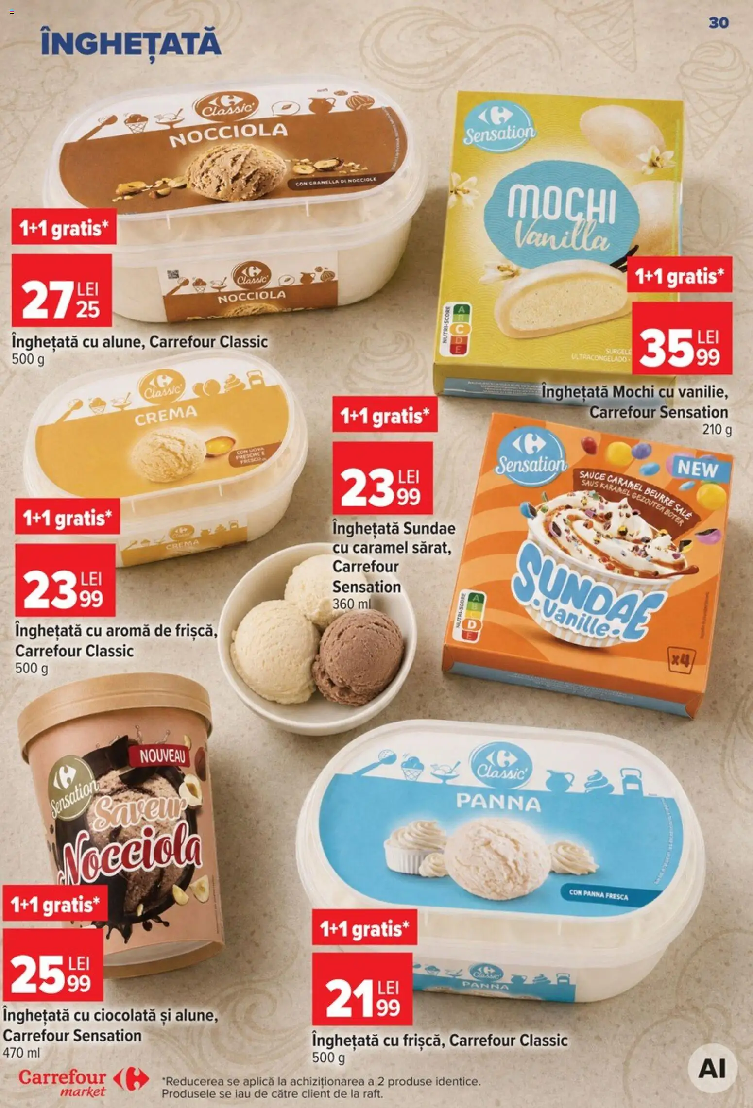 Catalog Carrefour 9 - 21 Septembrie 2026 | Pagina 30 | Produse: Carrefour Classic, Aplică, Cremă, Înghețată