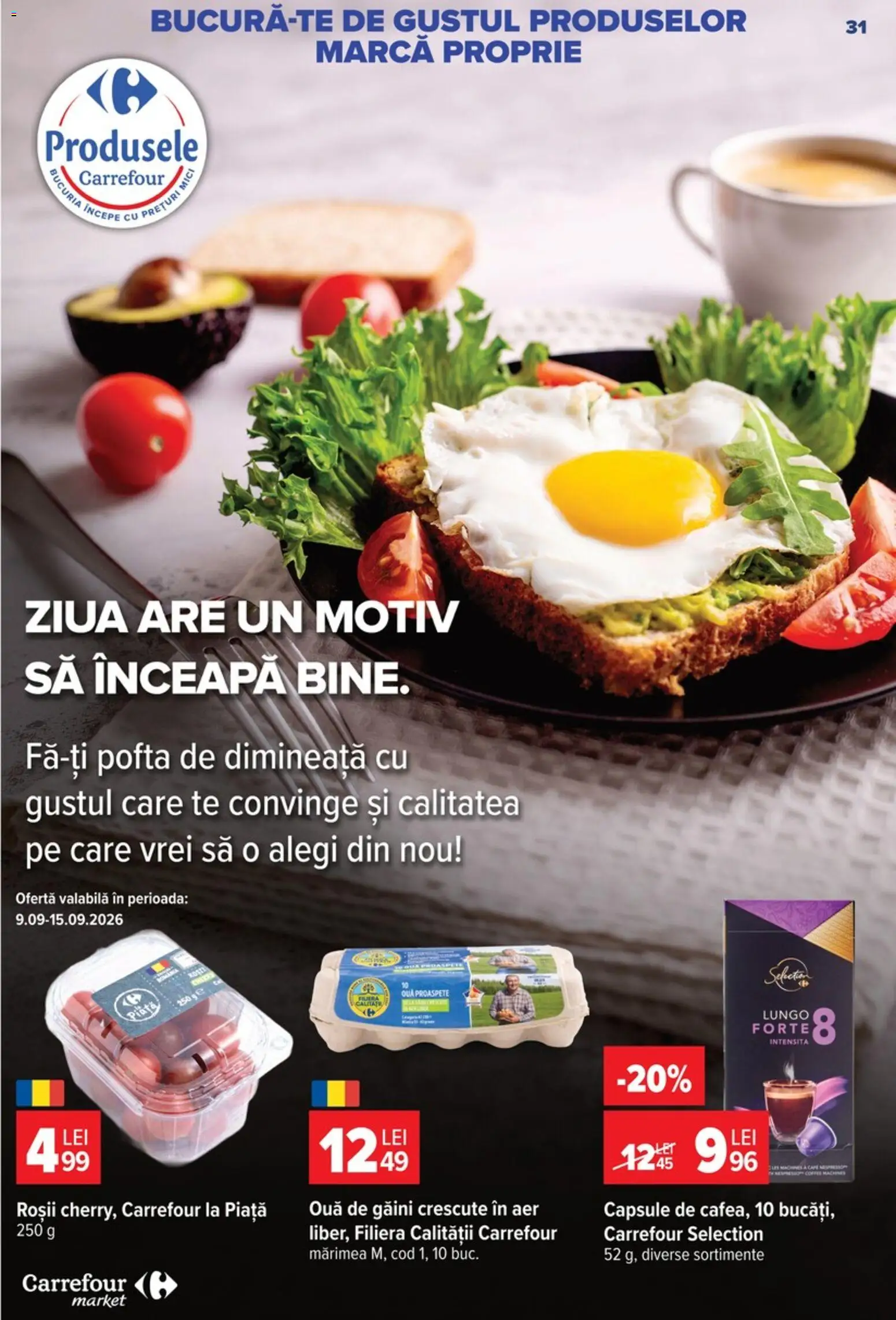 Catalog Carrefour 9 - 21 Septembrie 2026 | Pagina 31 | Produse: Mici, Ouă, Roșii